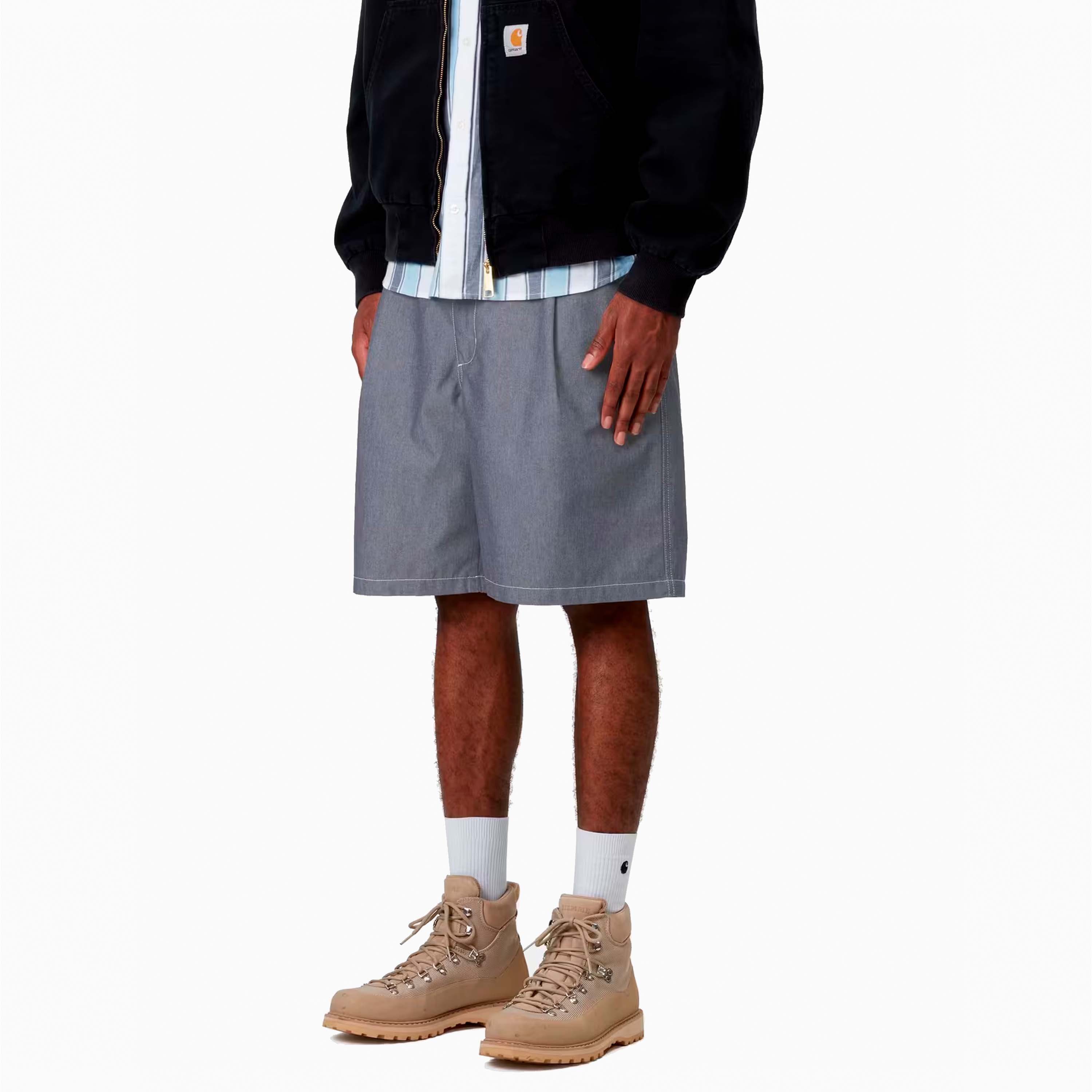 CARHARTT WIP BLAKE SHORT CHAMBRAY BLEU RINCE I034529-0102