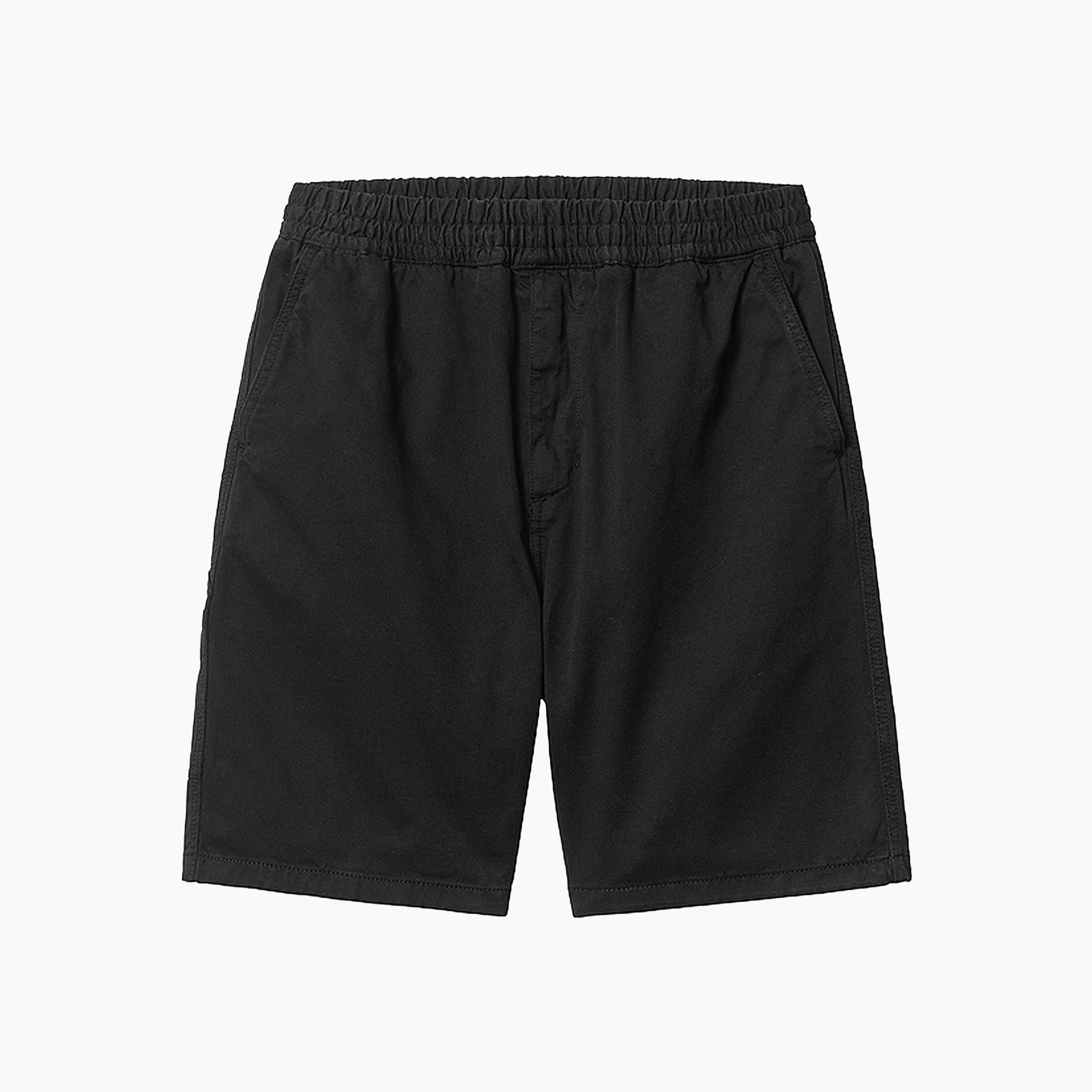 CARHARTT WIP FLINT SHORT BLACK GARMENT DYED - I030480