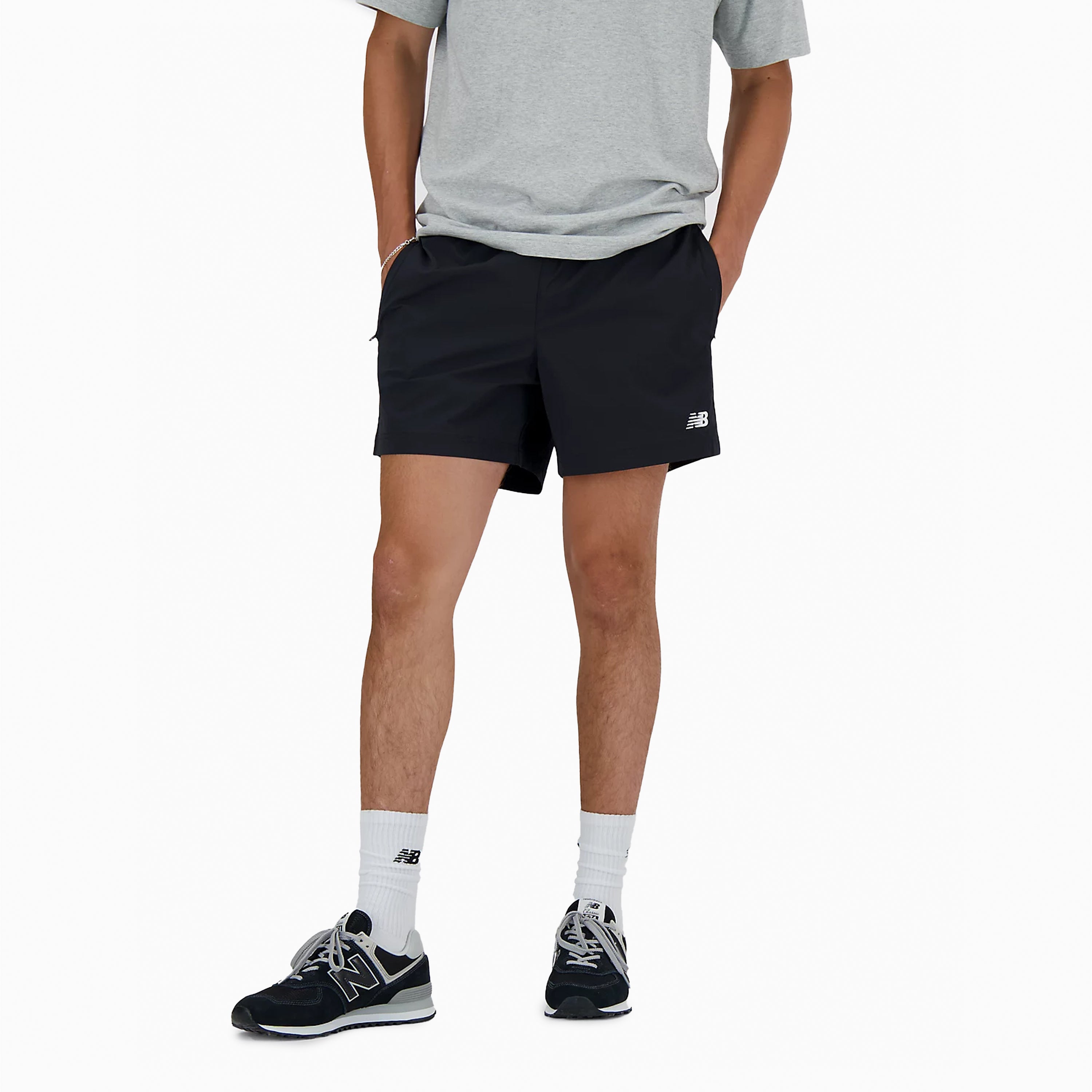 NEW BALANCE CALÇÕES DE ATLETISMO EM TECIDO ELÁSTICO PRETO - MS41517