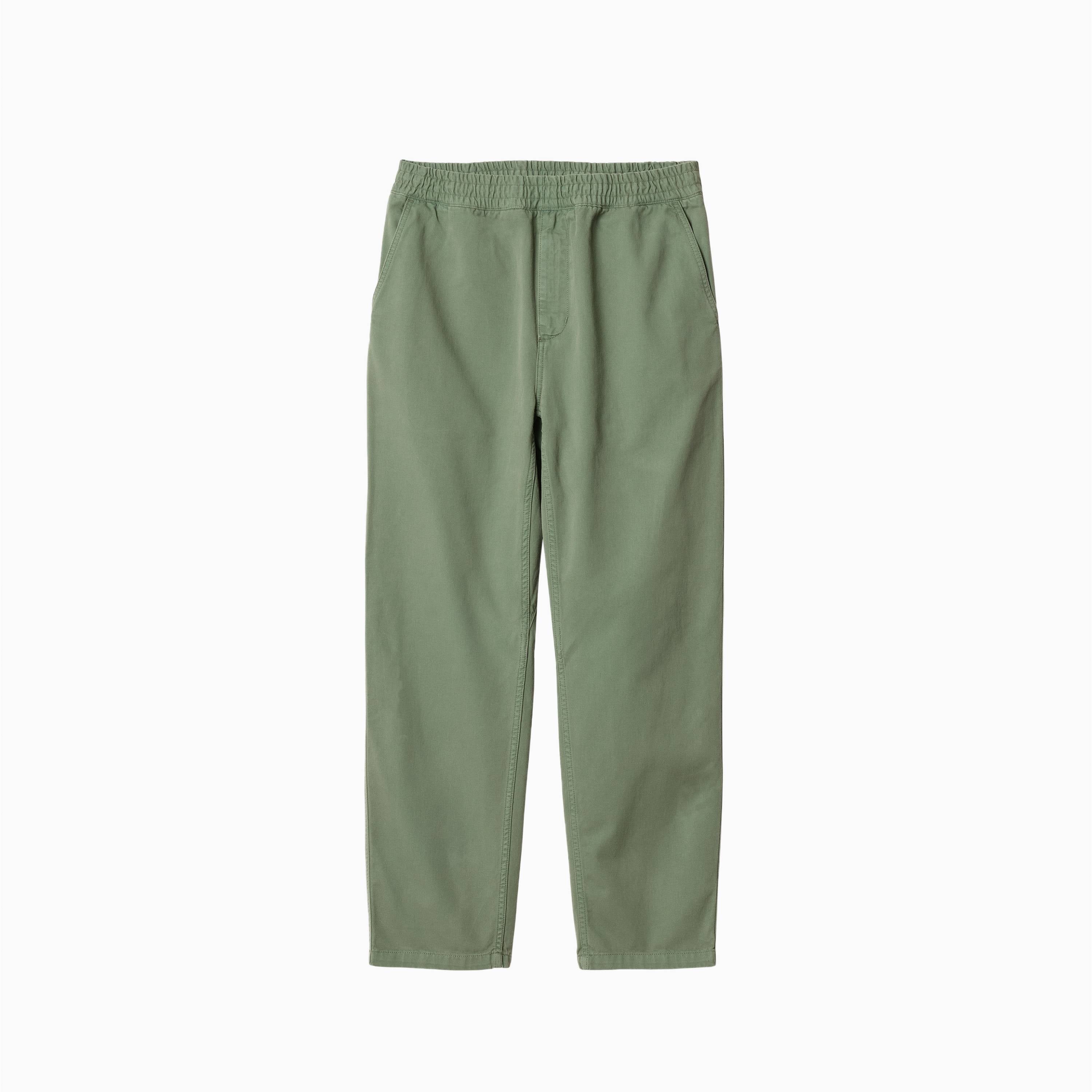 CARHARTT WIP FLINT PANT DUCK GREEN GARMENT DYED - I029919