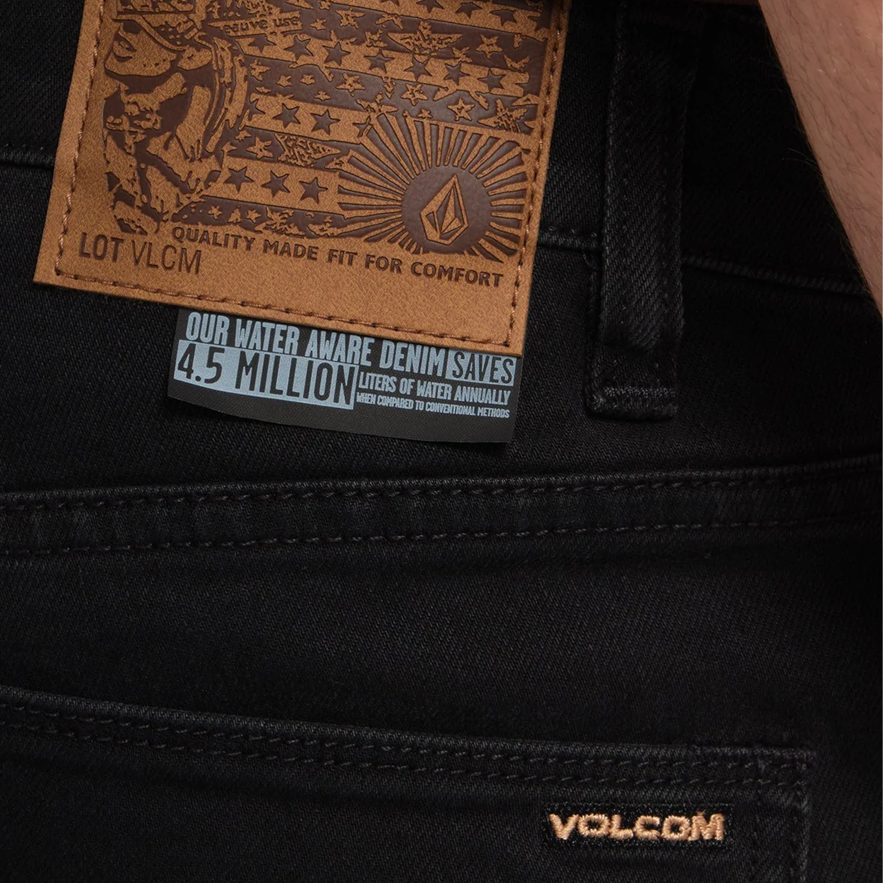 VOLCOM DENIM 2X4 PANT BLACK OUT - A1912300
