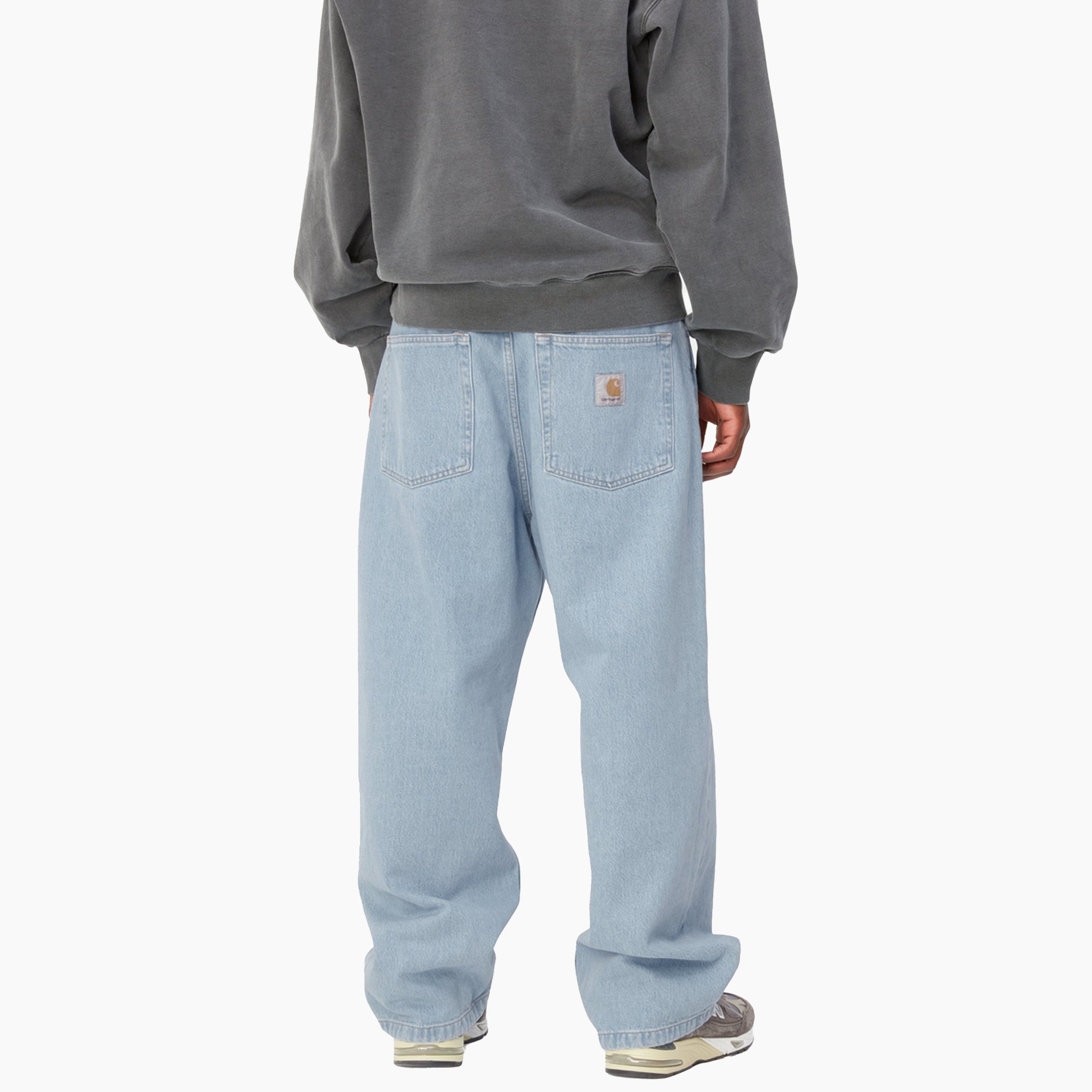 CARHARTT WIP BRANDON PANTALON BLEU HEAVY STONE BLANCHI - I031246