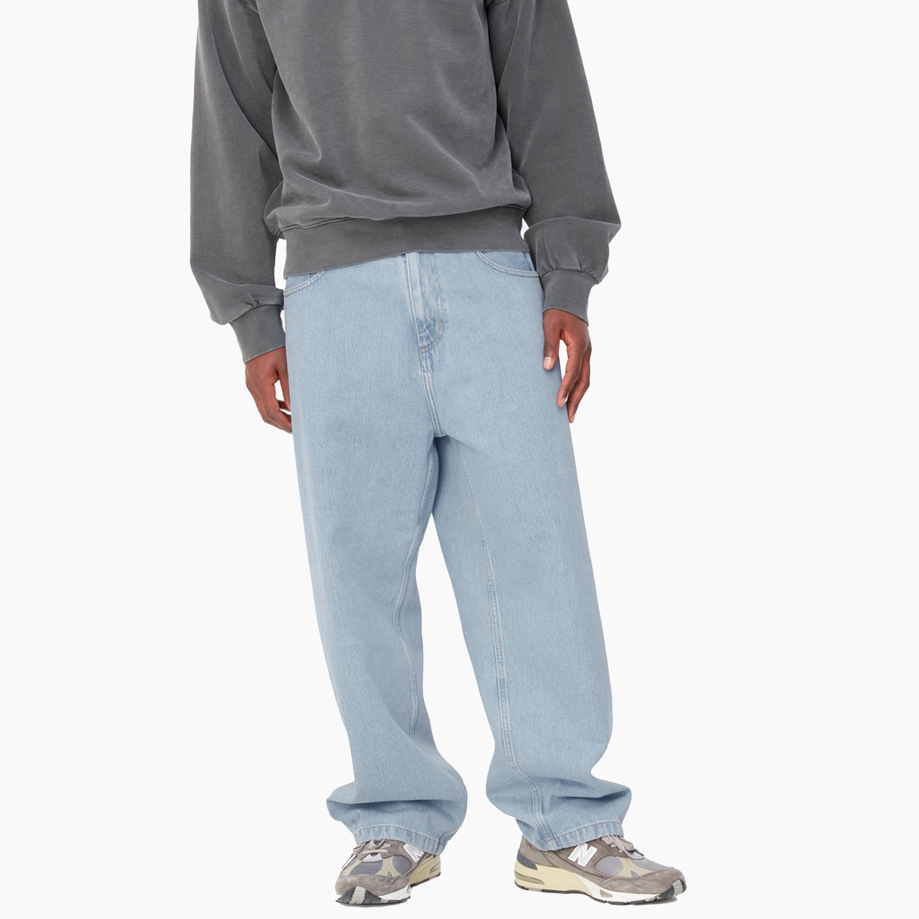 CARHARTT WIP BRANDON PANTALON BLEU HEAVY STONE BLANCHI - I031246