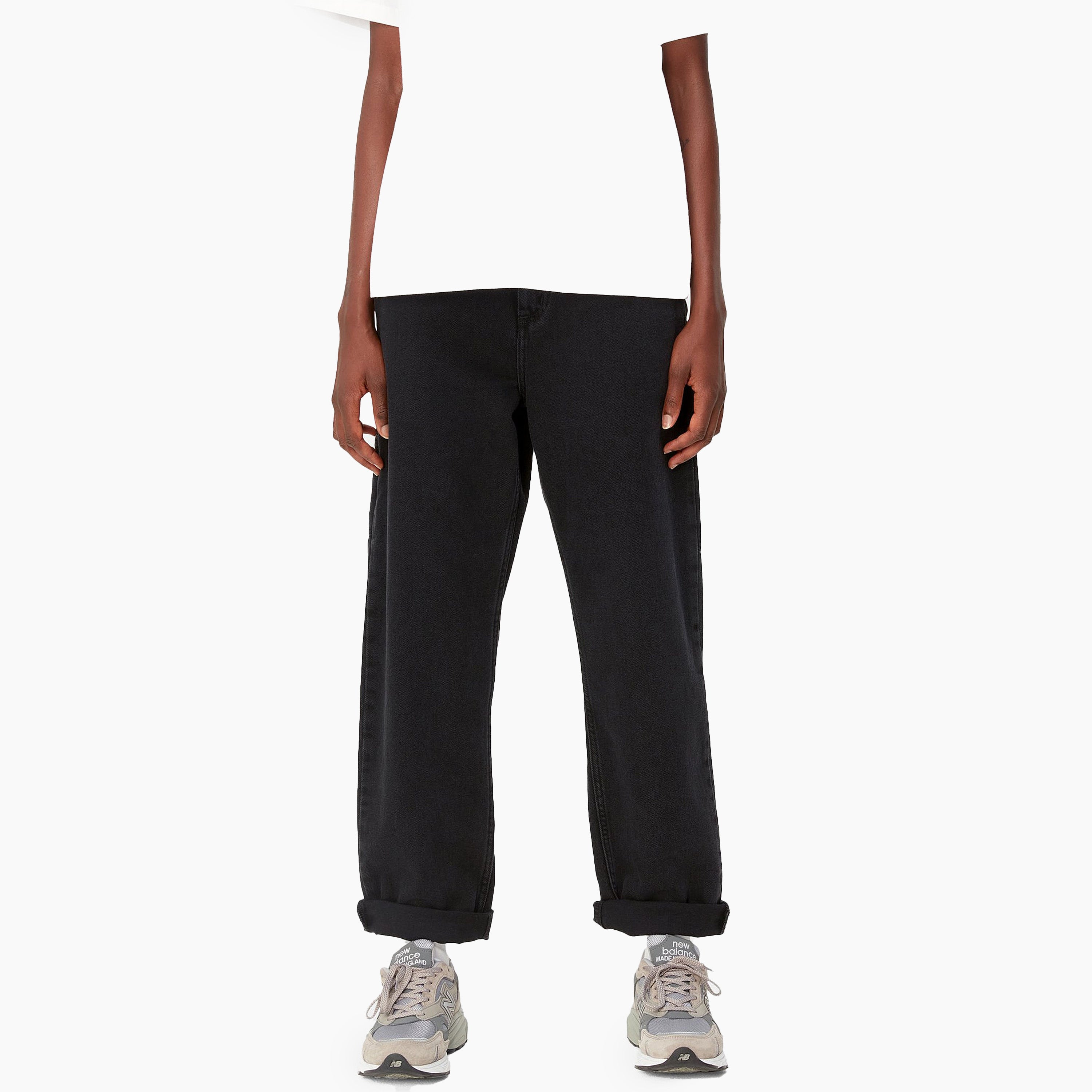 PANTALONI CARHARTT WIP W' PIERCE NERI STONE WASHED - I025268