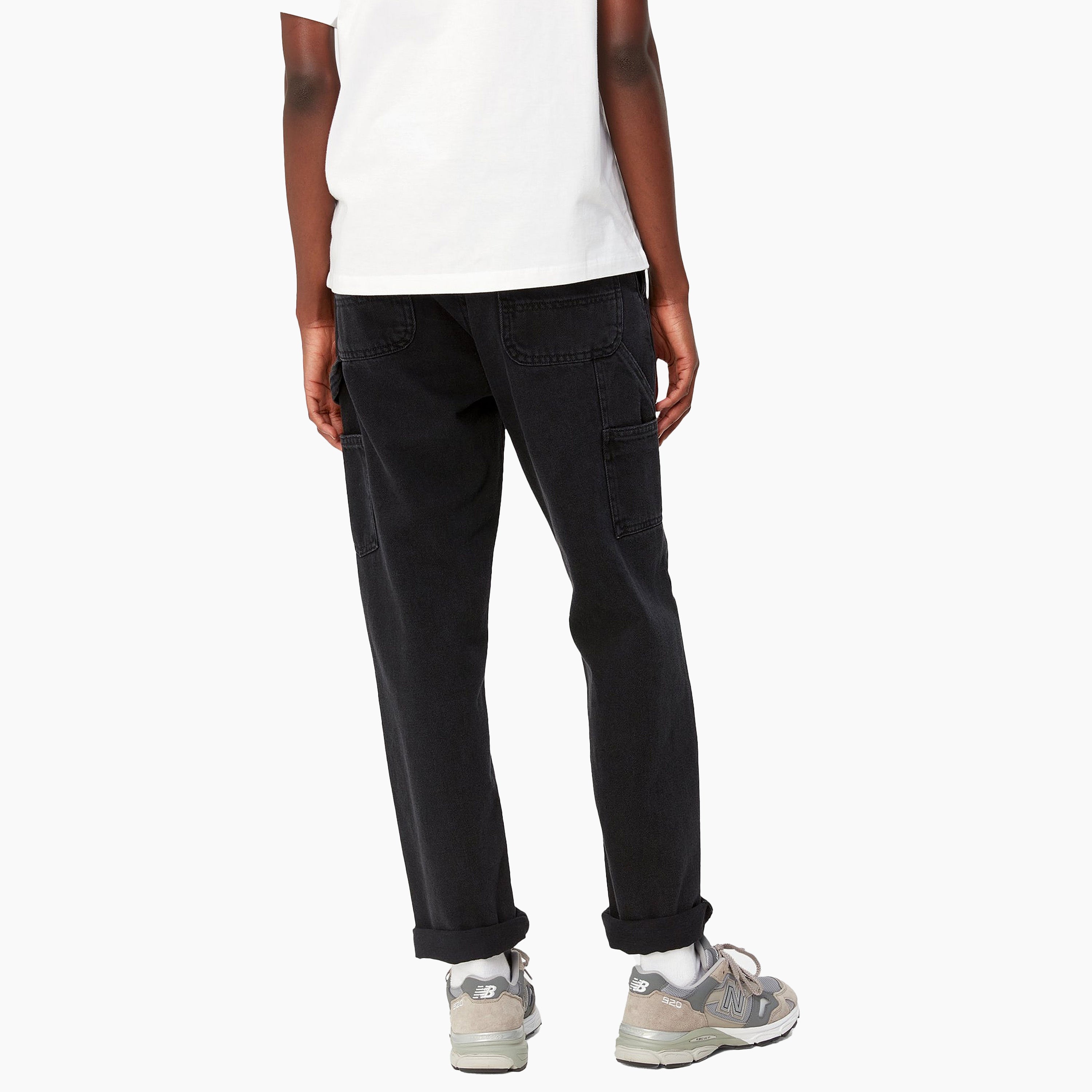 PANTALONI CARHARTT WIP W' PIERCE NERI STONE WASHED - I025268