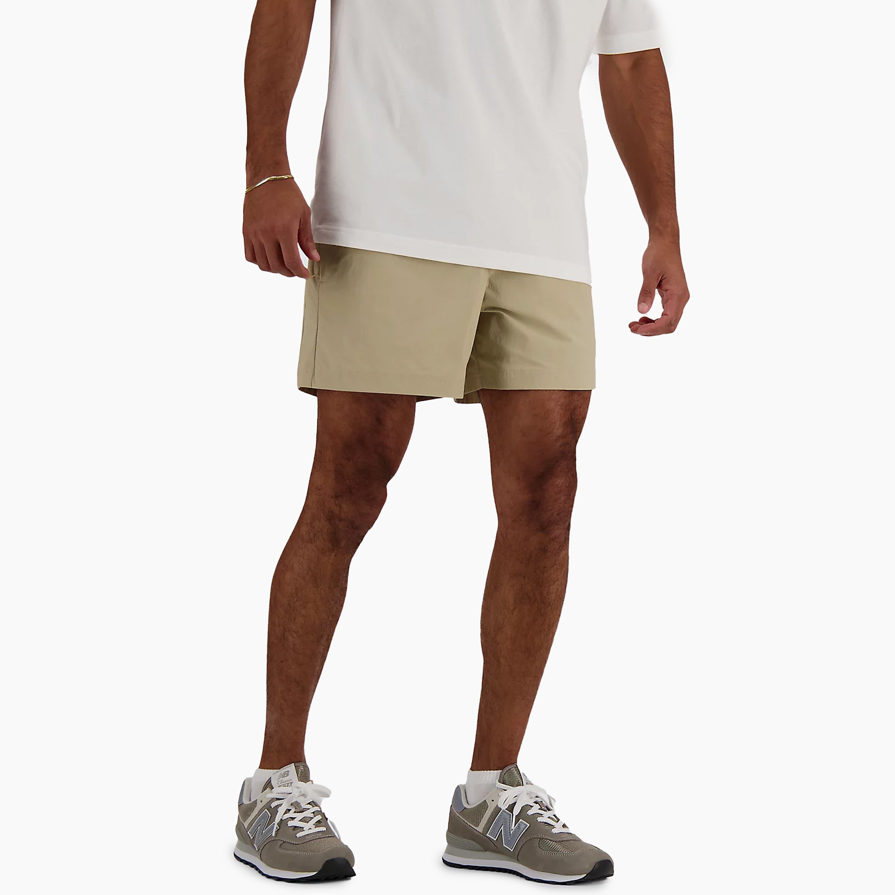 NEW BALANCE CALÇAS CURTAS DESPORTIVAS ELÁSTICAS STONEWARE - MS41517