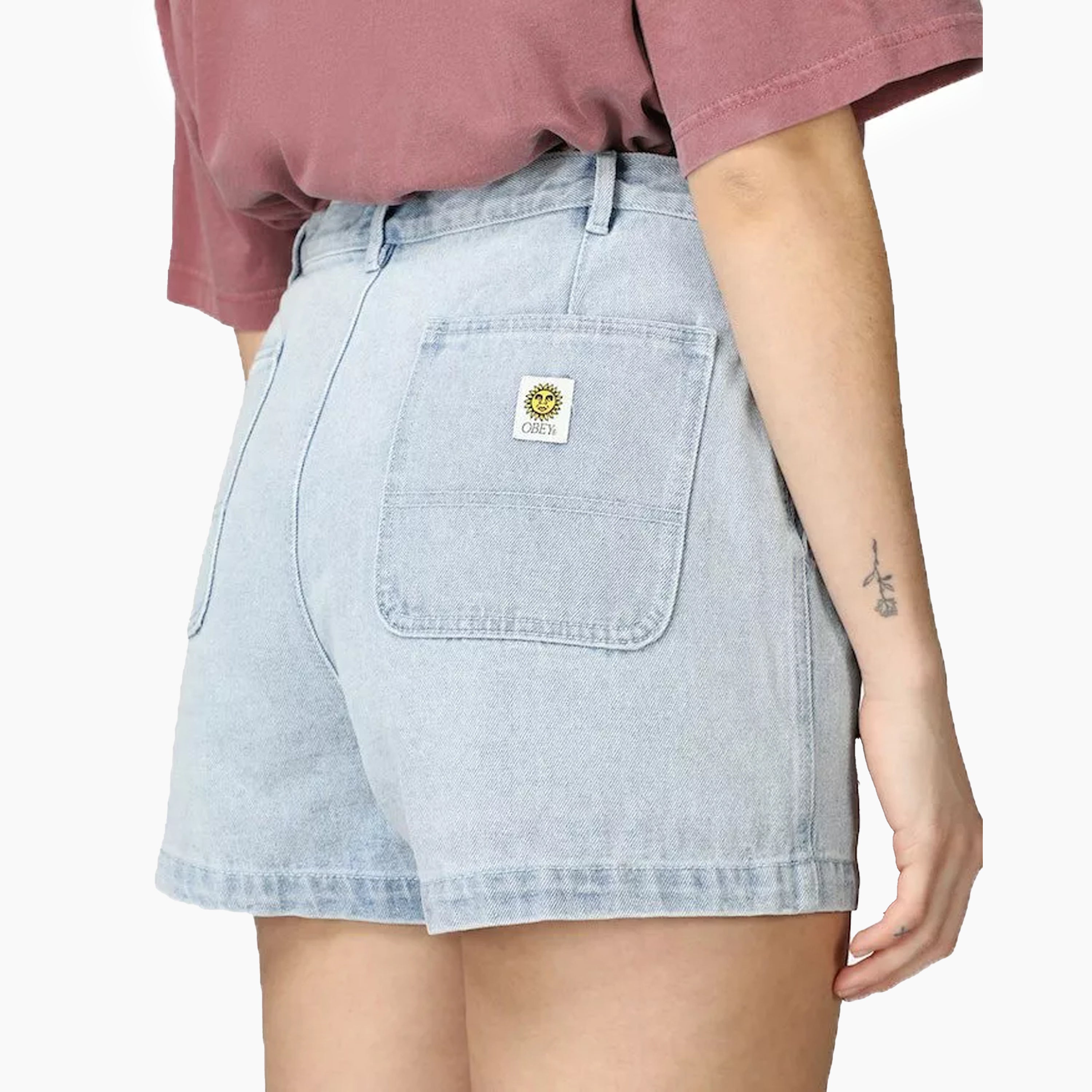 OBEY CLOTHING W' EMMA SHORT BLEACHED INDIGO - 272100046