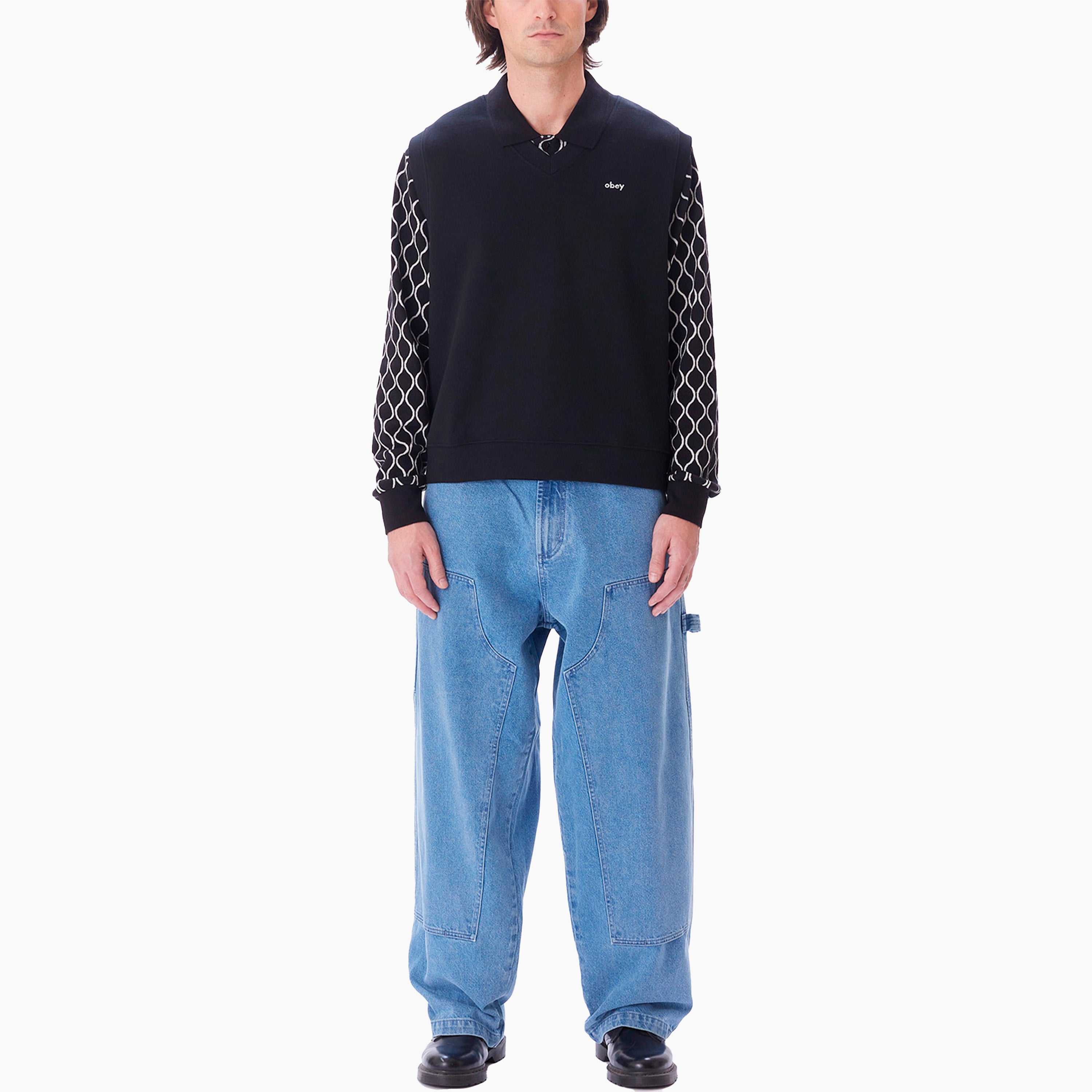 OBEY CLOTHING CASE VEST SWEATER BLACK - 111620091