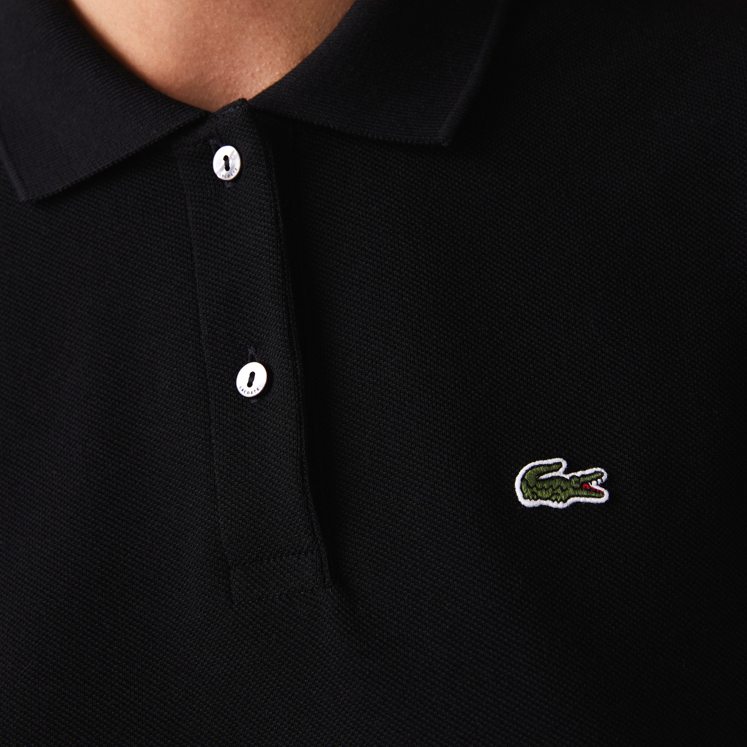 LACOSTE POLO CLASSIC FIT BASIC LOGO & BLACK - PF7839