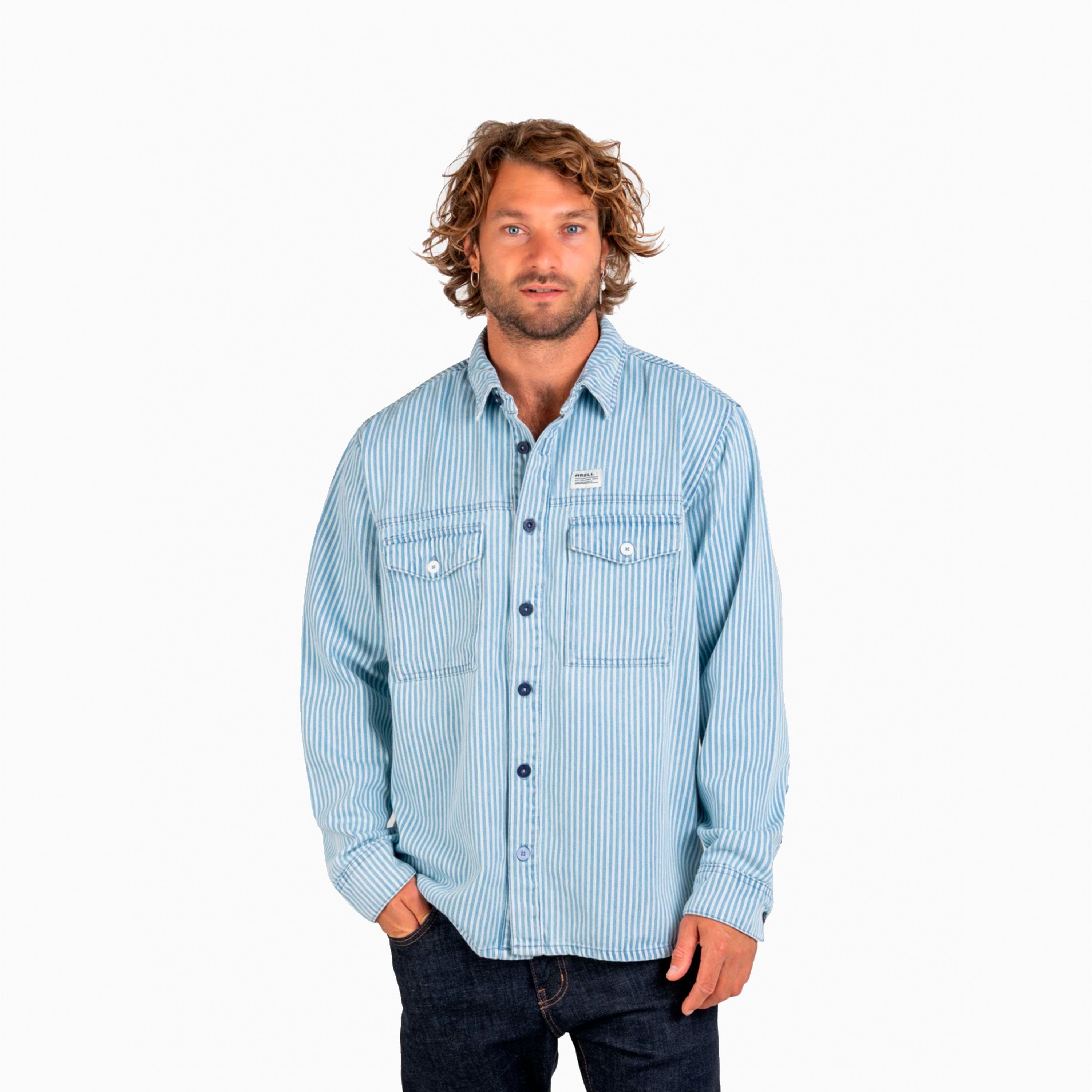 REELL PRISON OVERSHIRT LIGHT BLUE RE3748