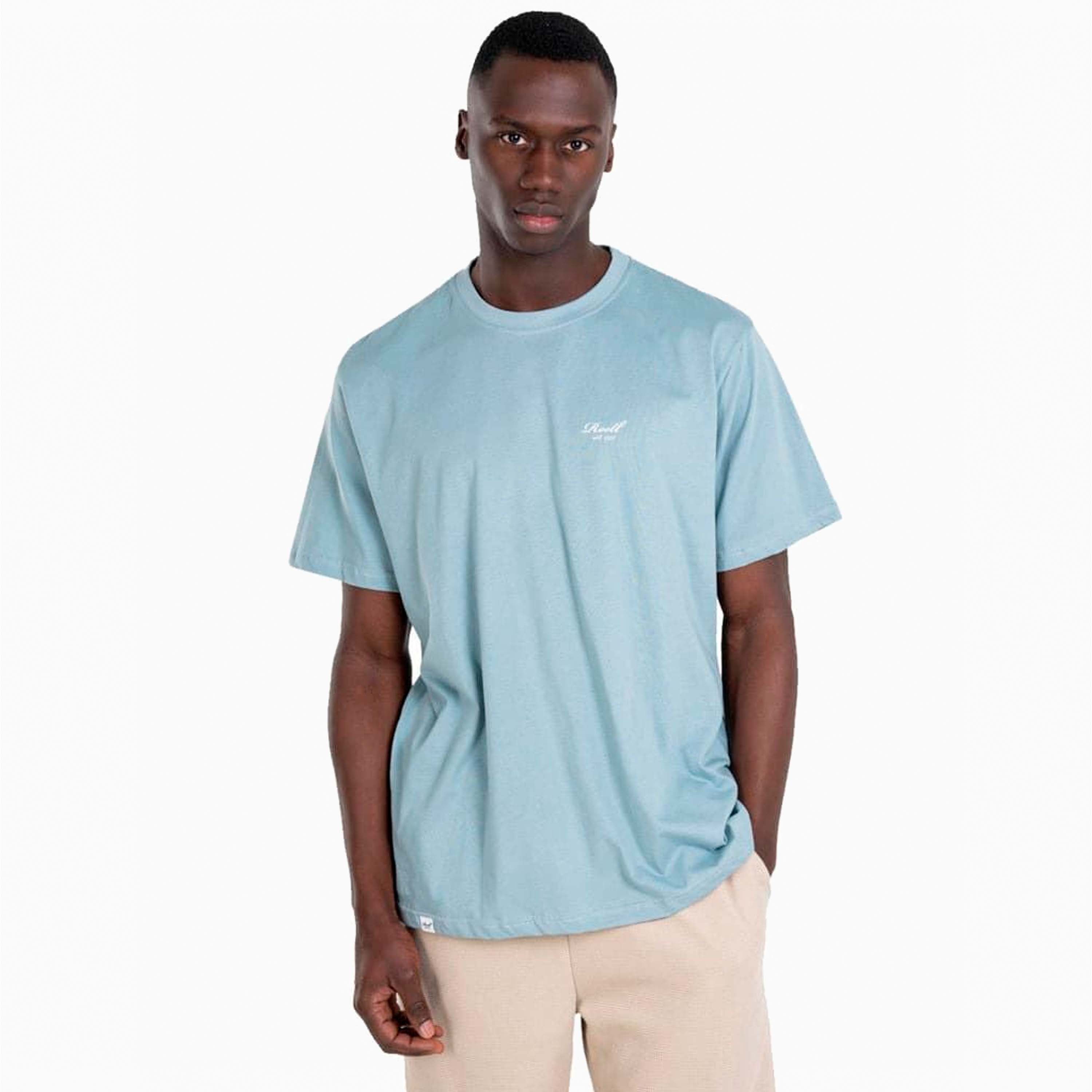 T-SHIRT LOGO REELL STAPLE AZUL MAP