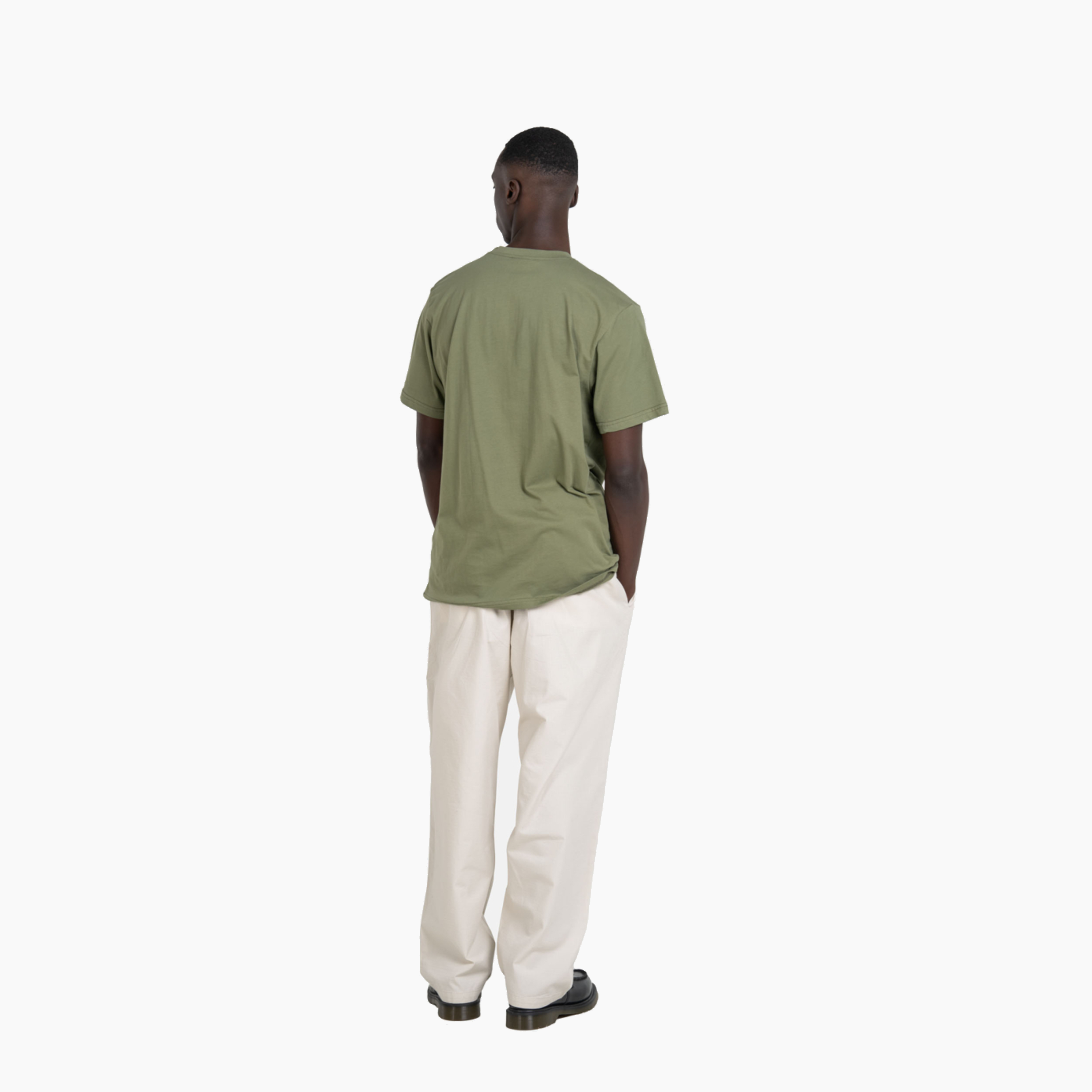 T-SHIRT REELL STAPLE LOGO OLIVA