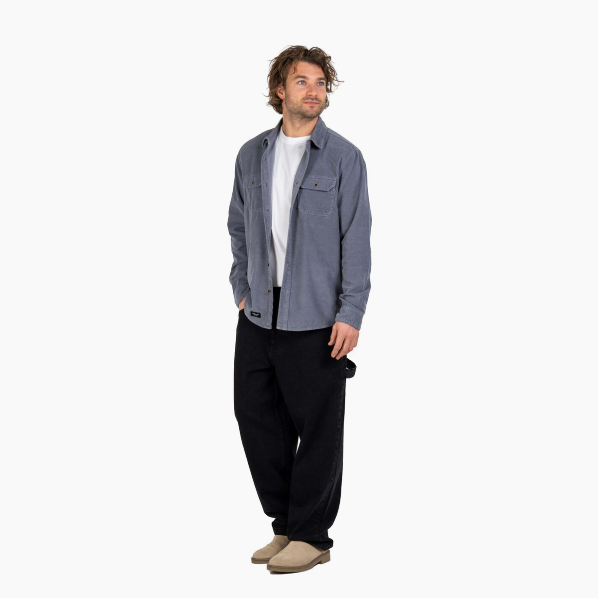 REELL STRIKE SHIRT GREY BLUE RE4477