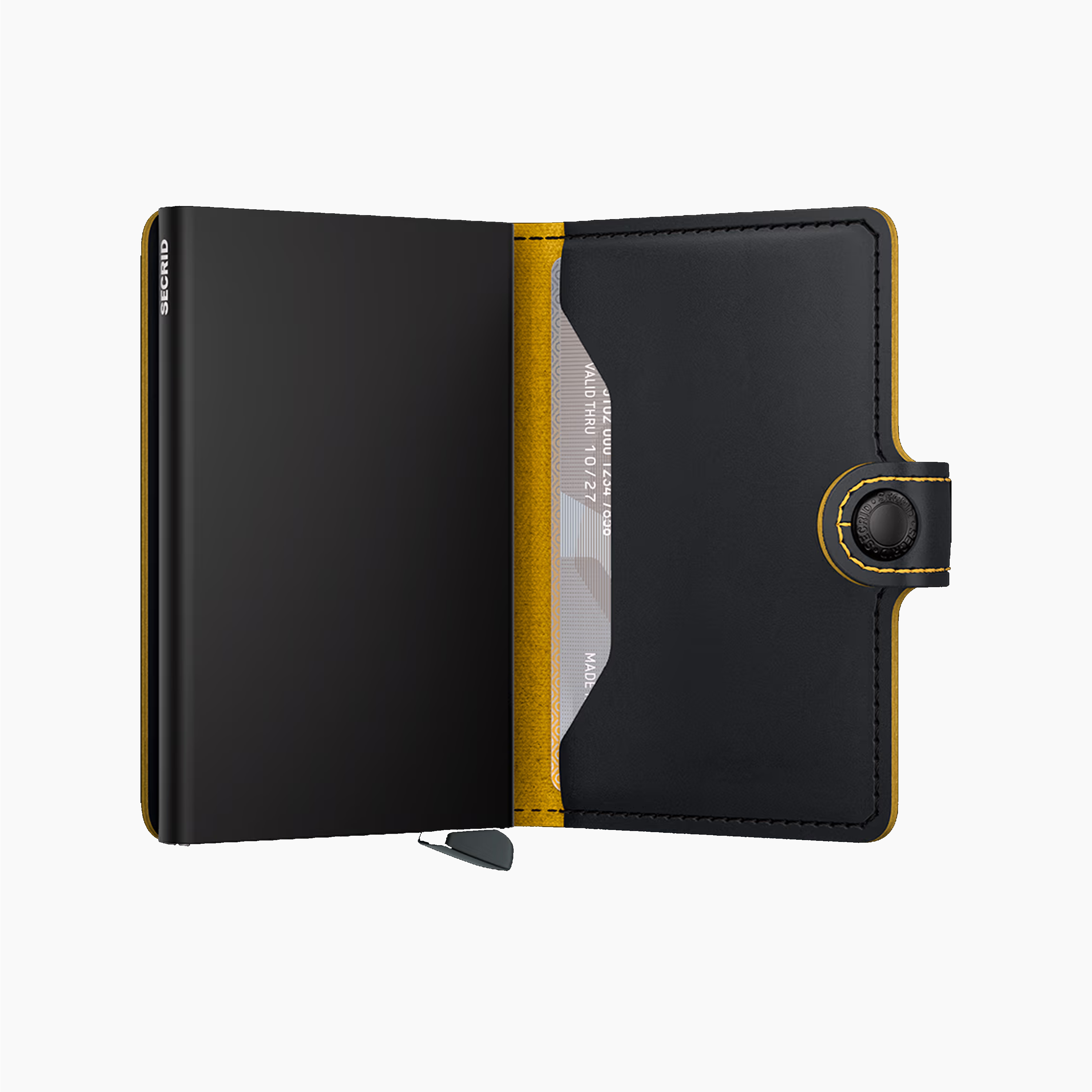 SECRID MINIWALLET MATTE BLACK & OCHRE - MM-BLACK&OCHRE