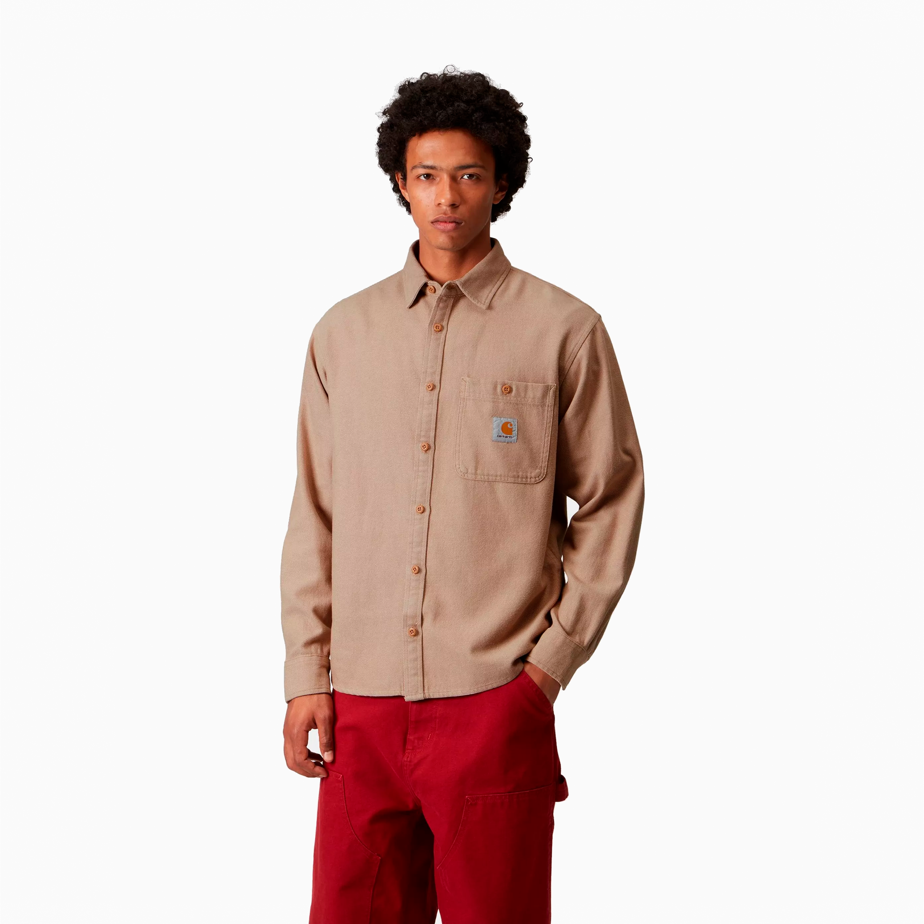 CHEMISE CARHARTT WIP EDGAR CACAHUÈTE ET CIRE I035335-3D5