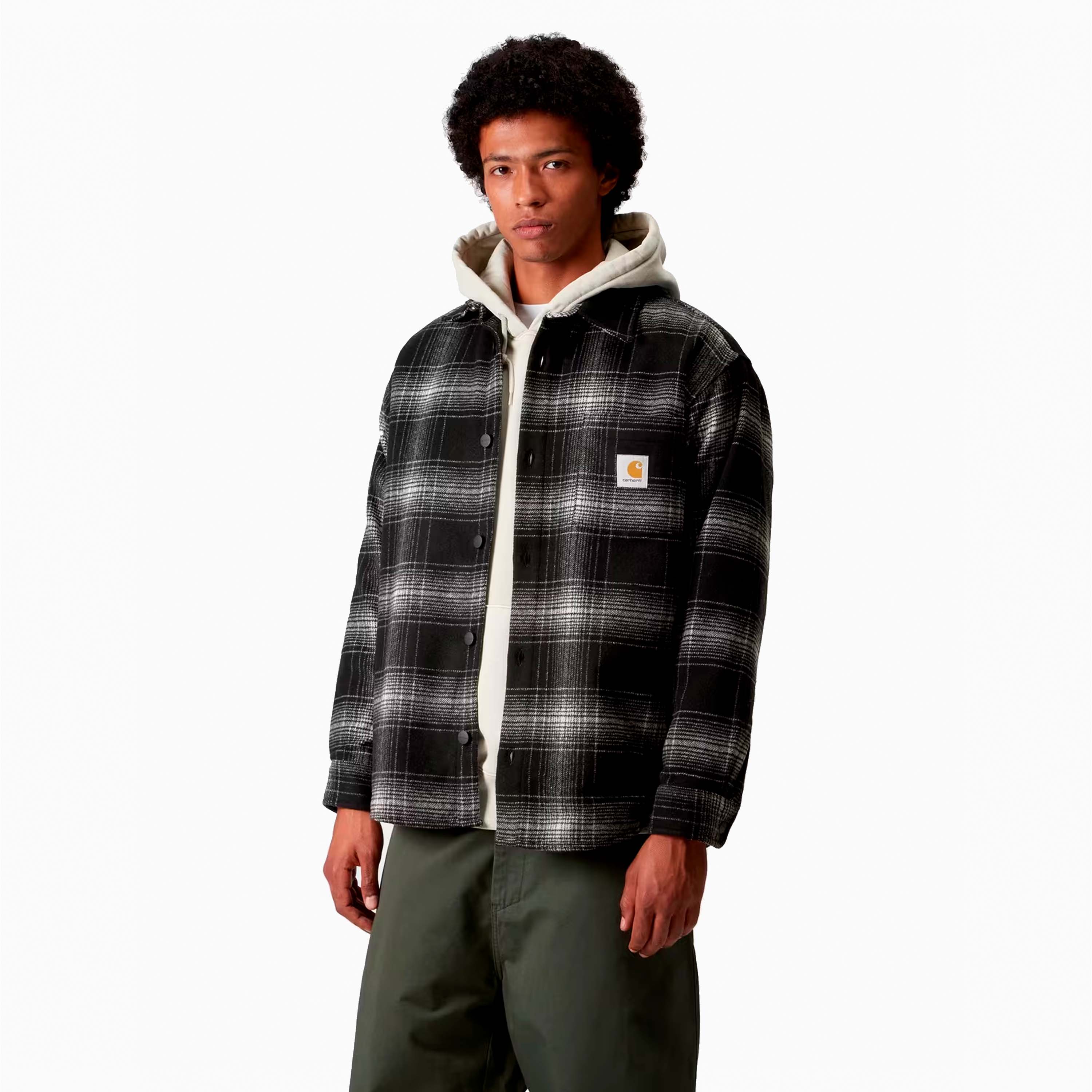 CARHARTT WIP CHEMISE JAC BRENNAN À CARREAUX NOIR & CIRE I035324-34J