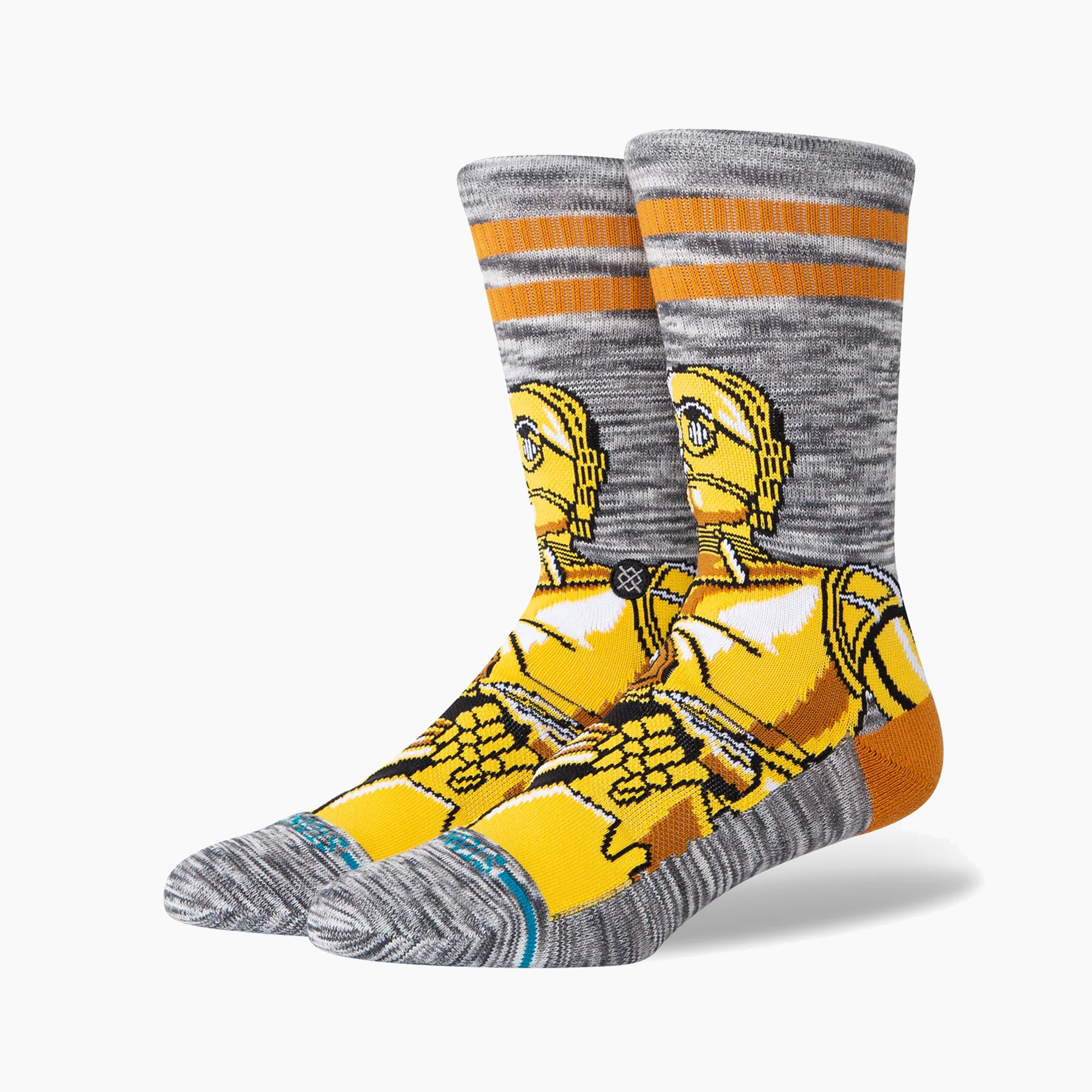 STANCE C3PO CREW GRAY SOCK A556A25C3P-GLD
