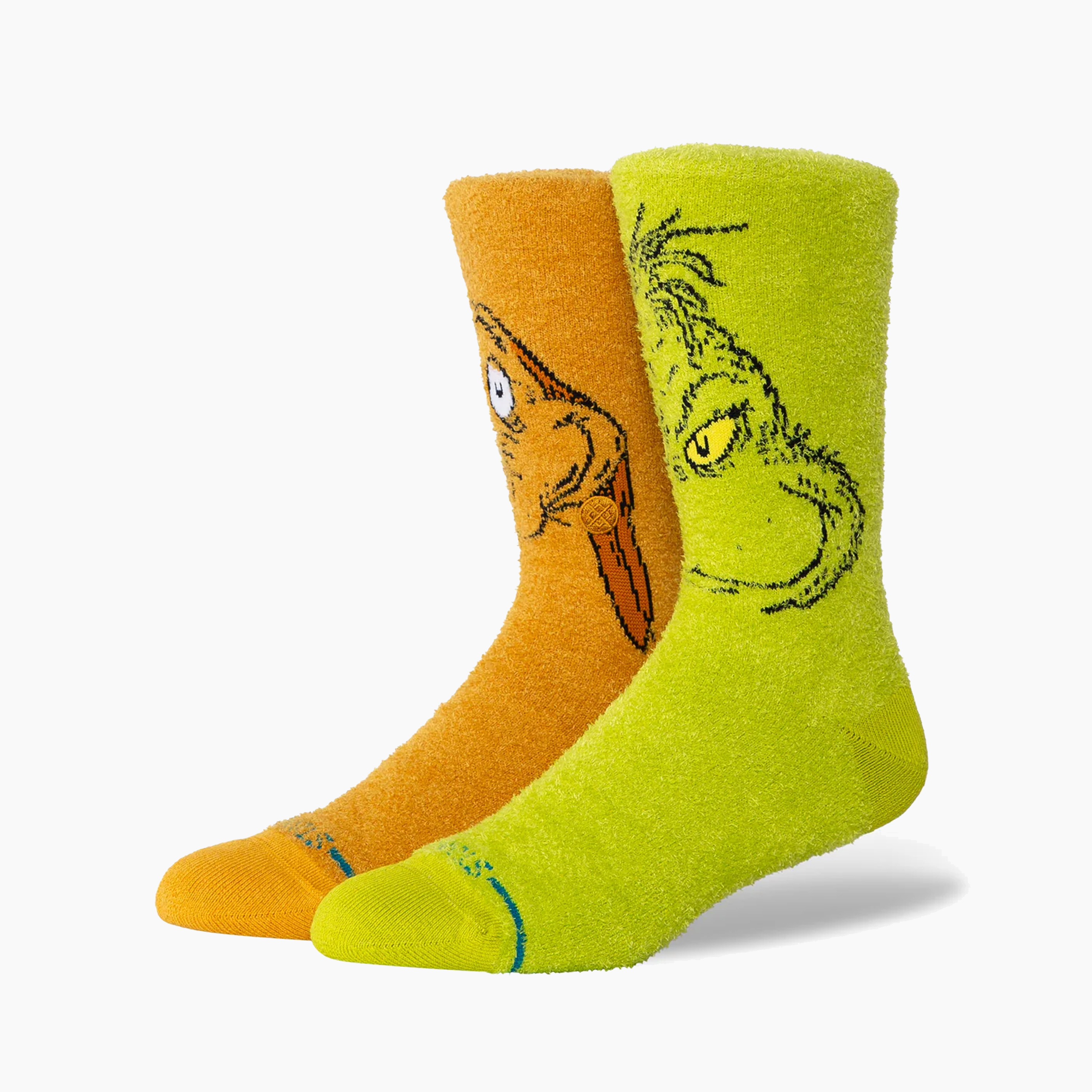 STANCE GRINCH AND MAX ORANGE & GREEN SOCK A555D25GRI-GRN