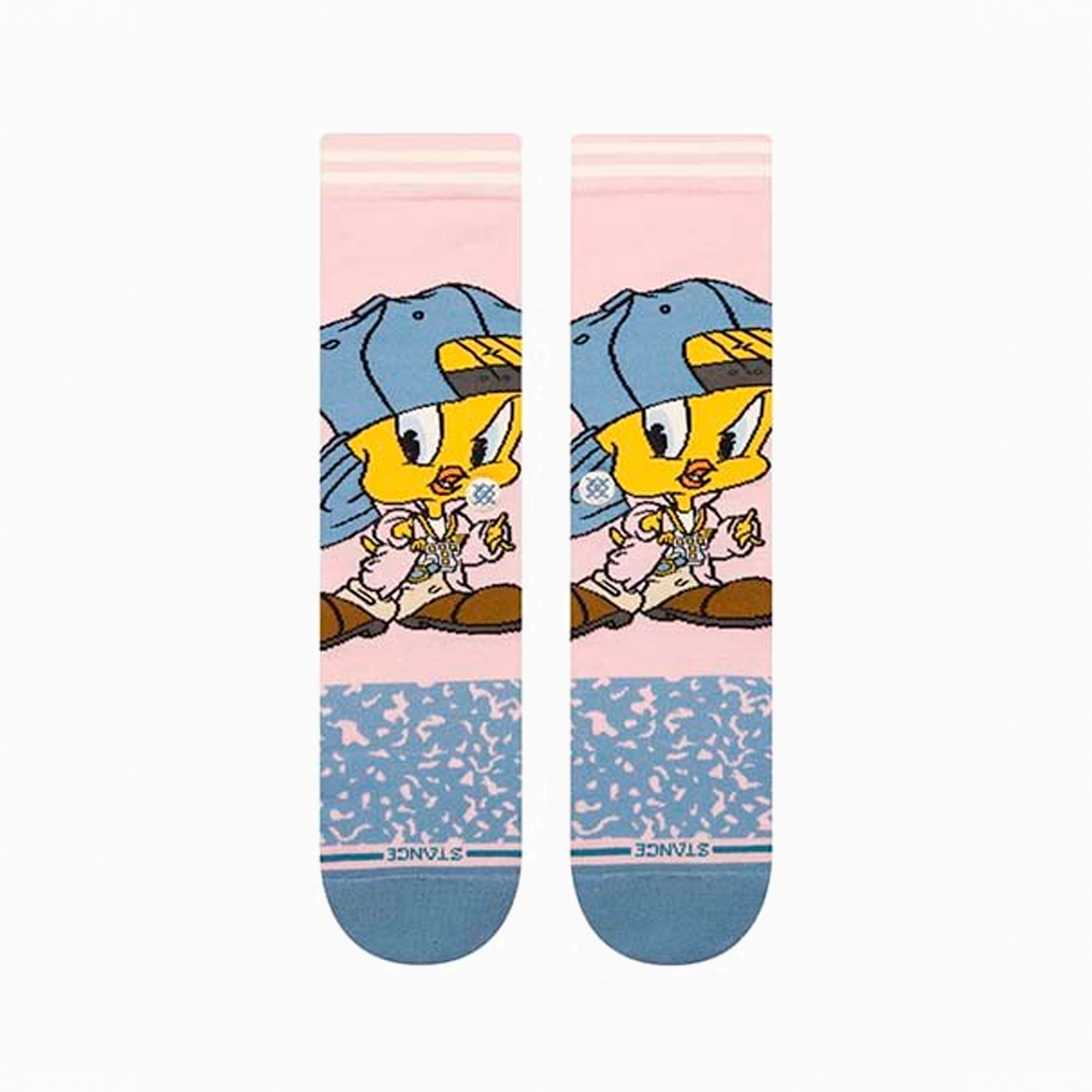 STANCE LOONEY TUNES TWEETY CREW PINK SOCKS A545C24TWE-PNK