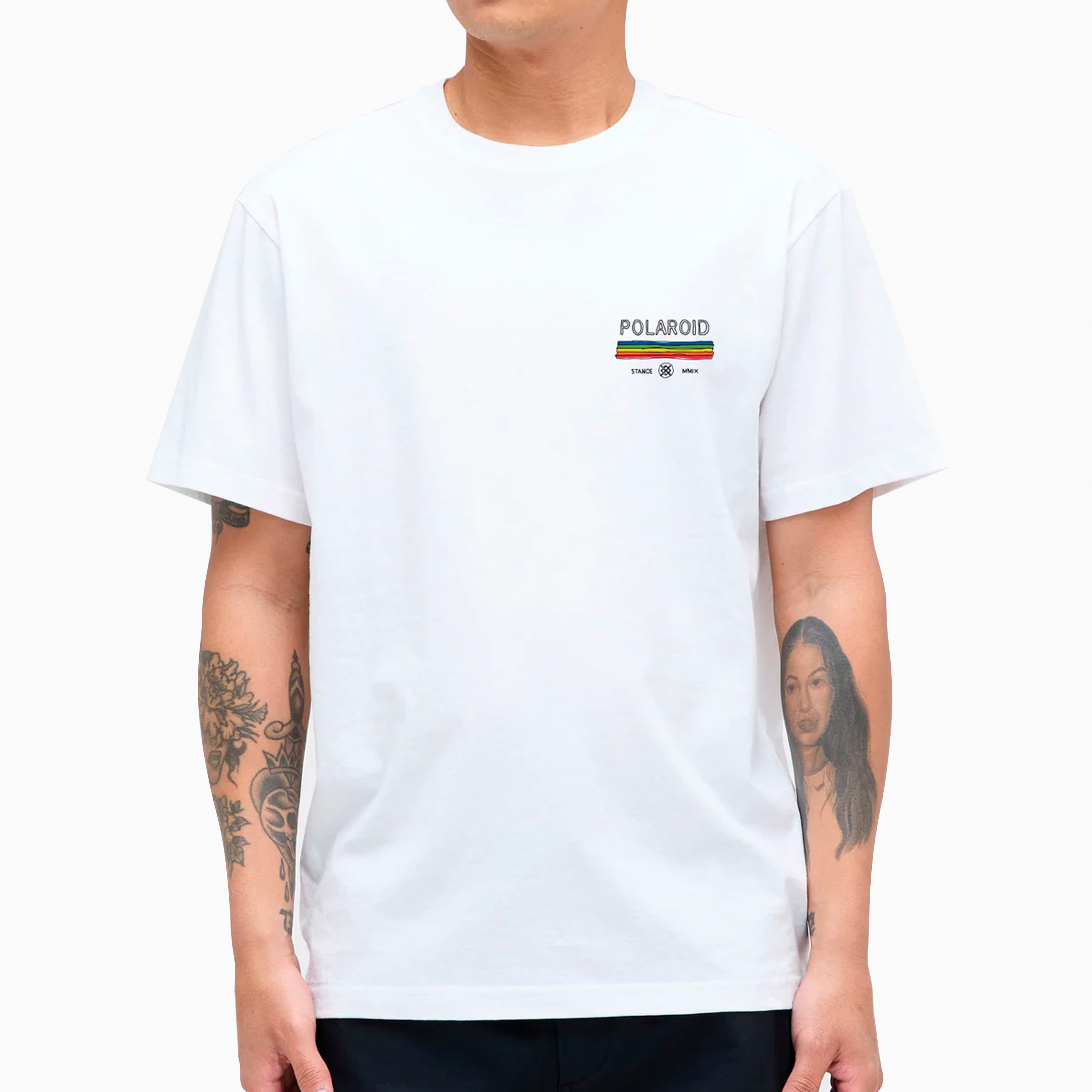 STANCE POLAROID CARTRIDGE TEE SHIRT WHITE A3SS1D25PO-WHT