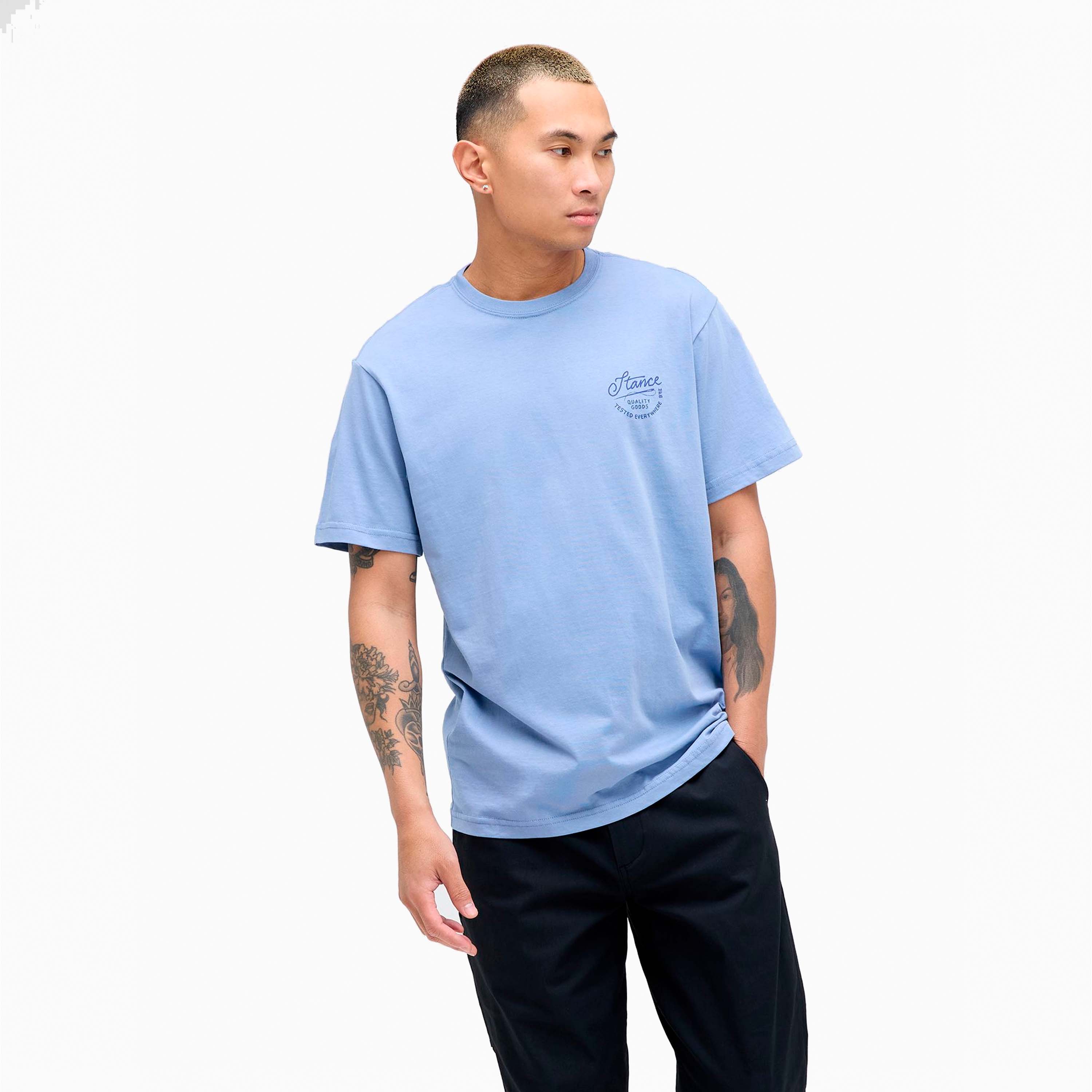 STANCE STANDARD ISSUE TEE BLUE A3SS1A25ST-STB