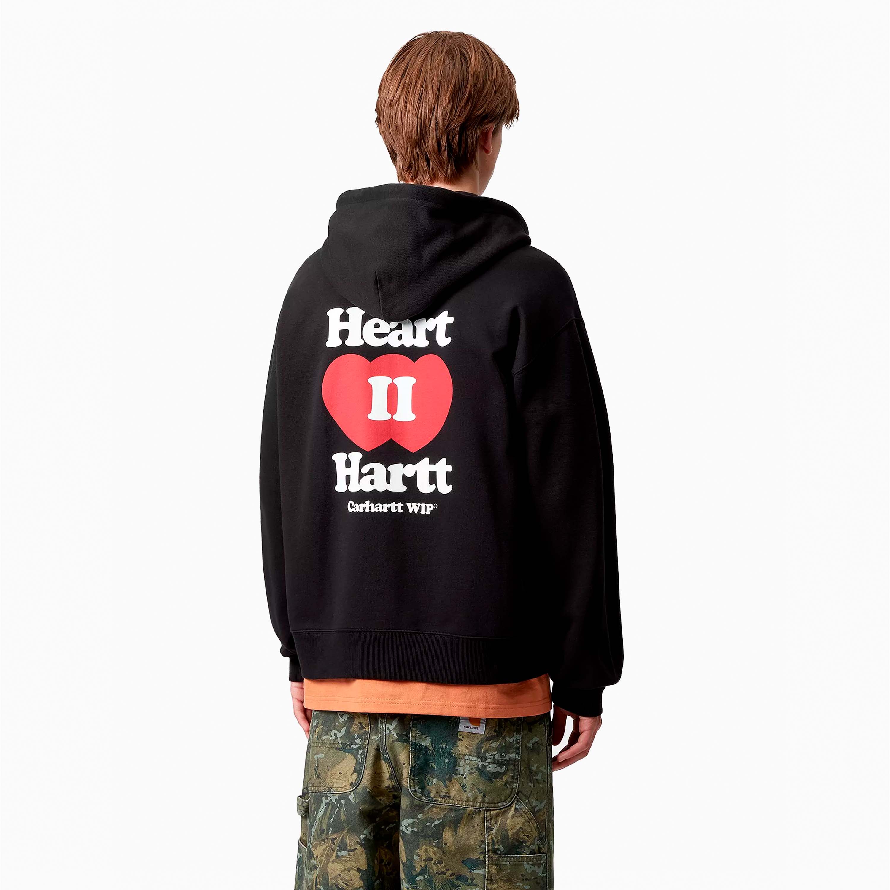 CARHARTT WIP HOODED HEART II SWEAT BLACK I035176-89