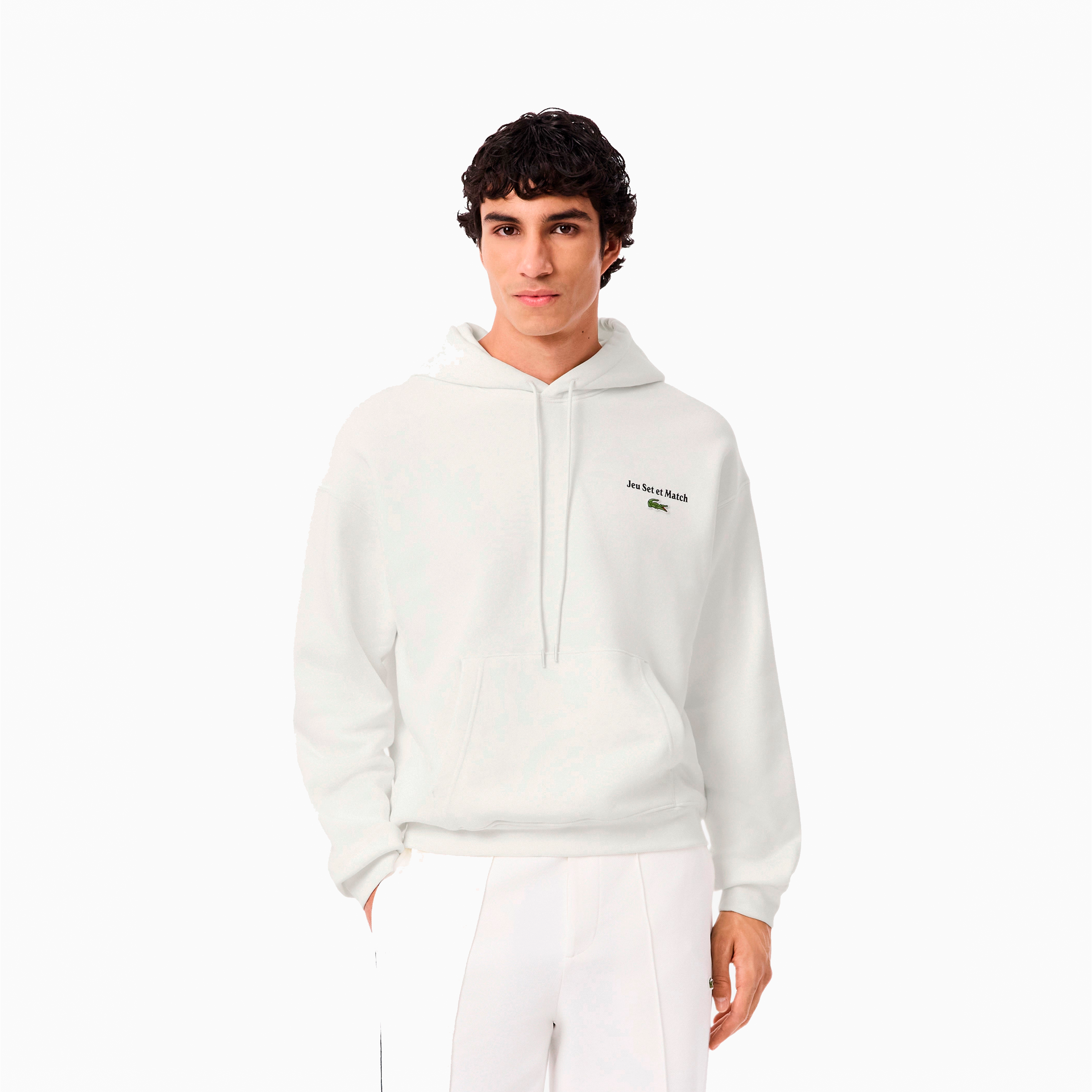 LACOSTE HOODIE JEU SET ET MATCH WHITE SH5947-70V