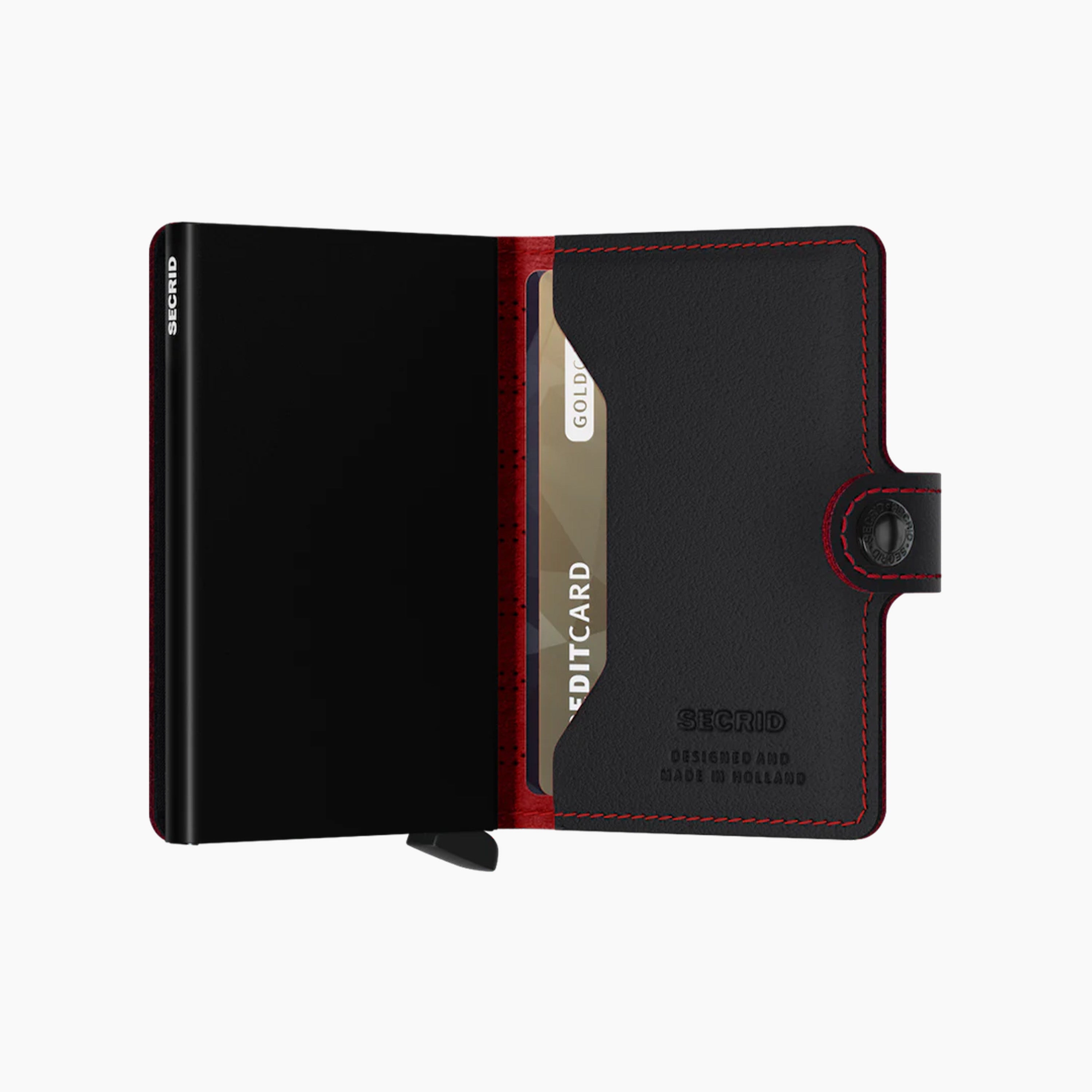 SECRID MINIWALLET FUEL NOIR ET ROUGE