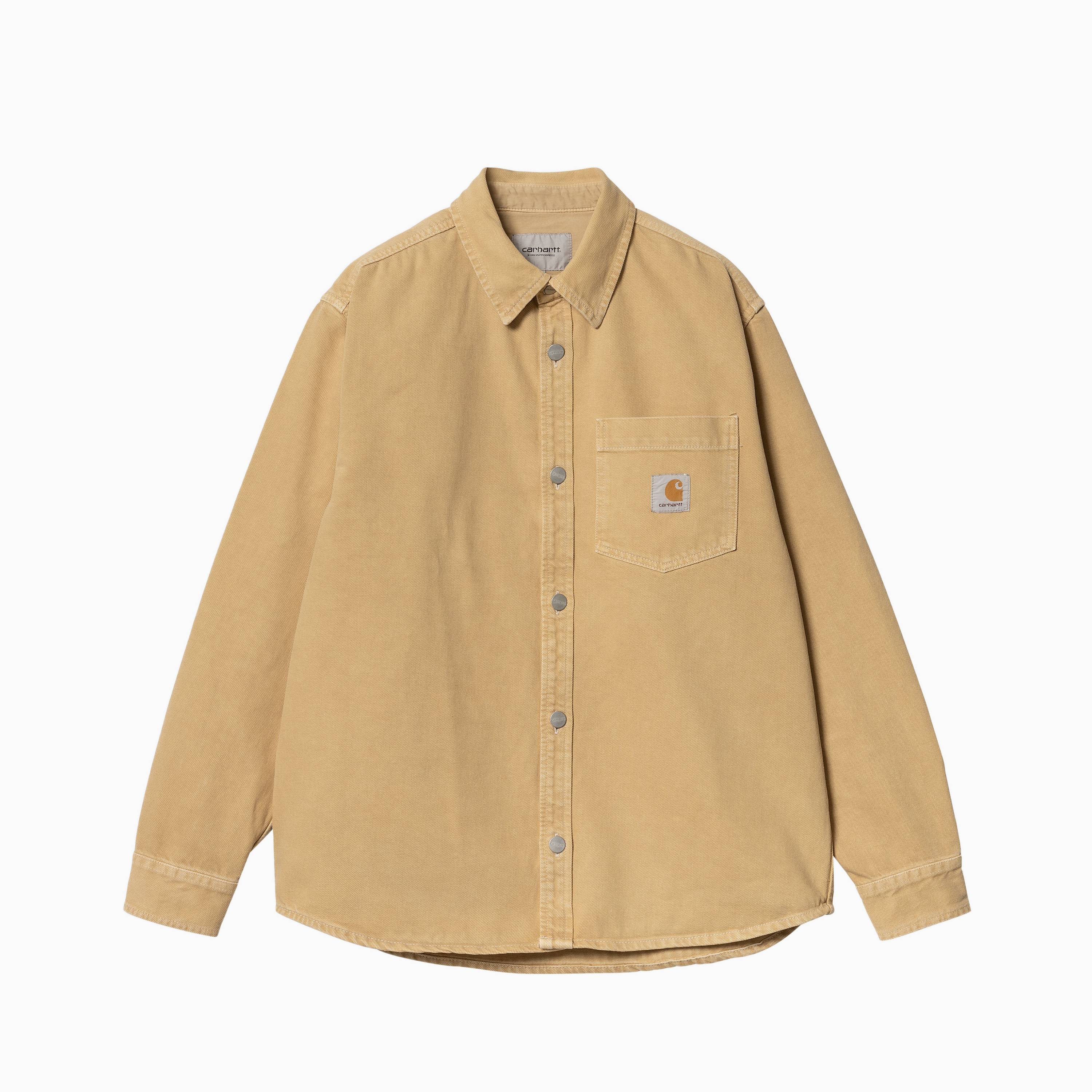 CARHARTT WIP GEORGE SHIRT JAC BOURBON STONE DYED - I033750