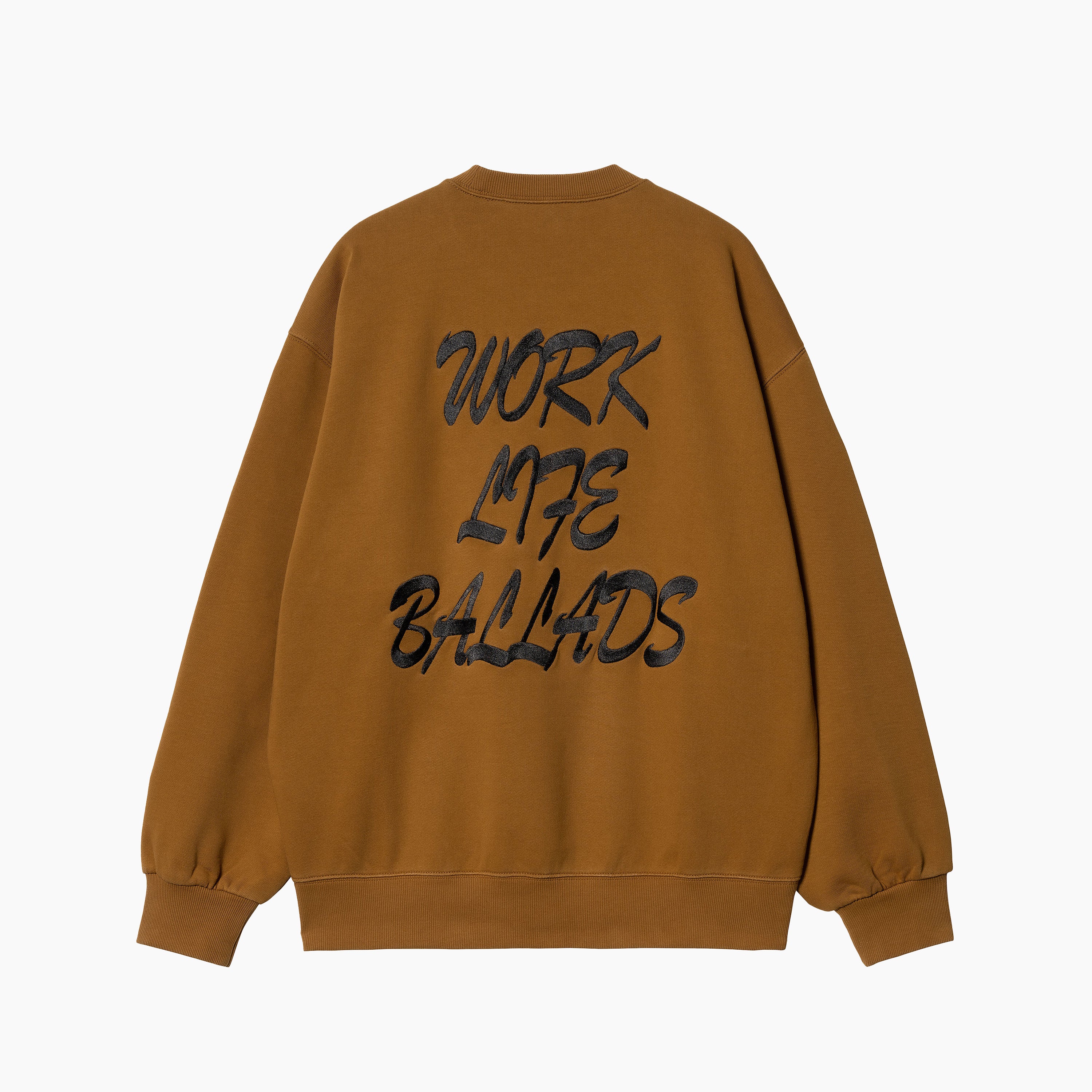 CARHARTT WIP WORK VARSITY CREW SWEAT DEEP H BROWN - I032453