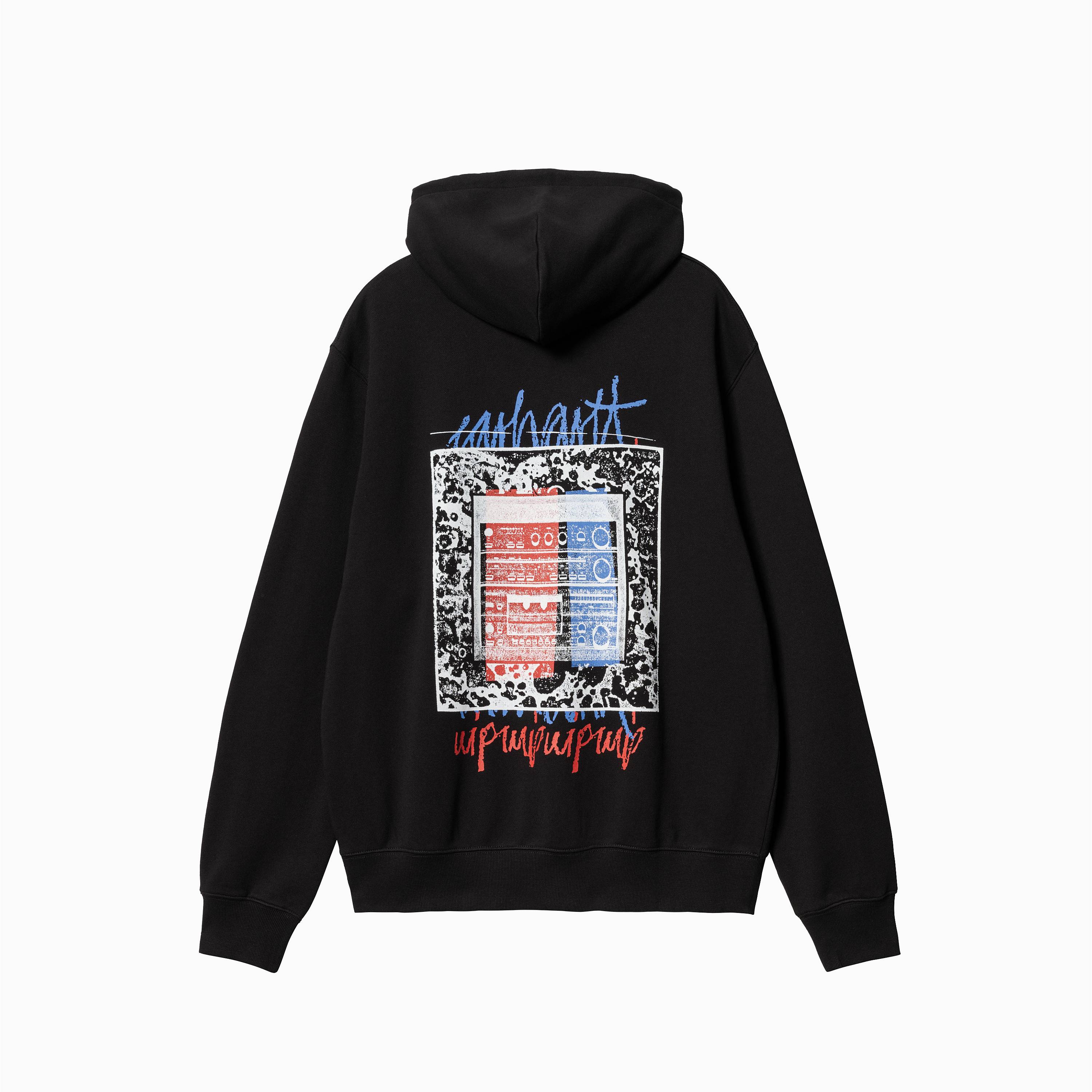 CARHARTT WIP HOODED STEREO SWEAT BLACK - I033624