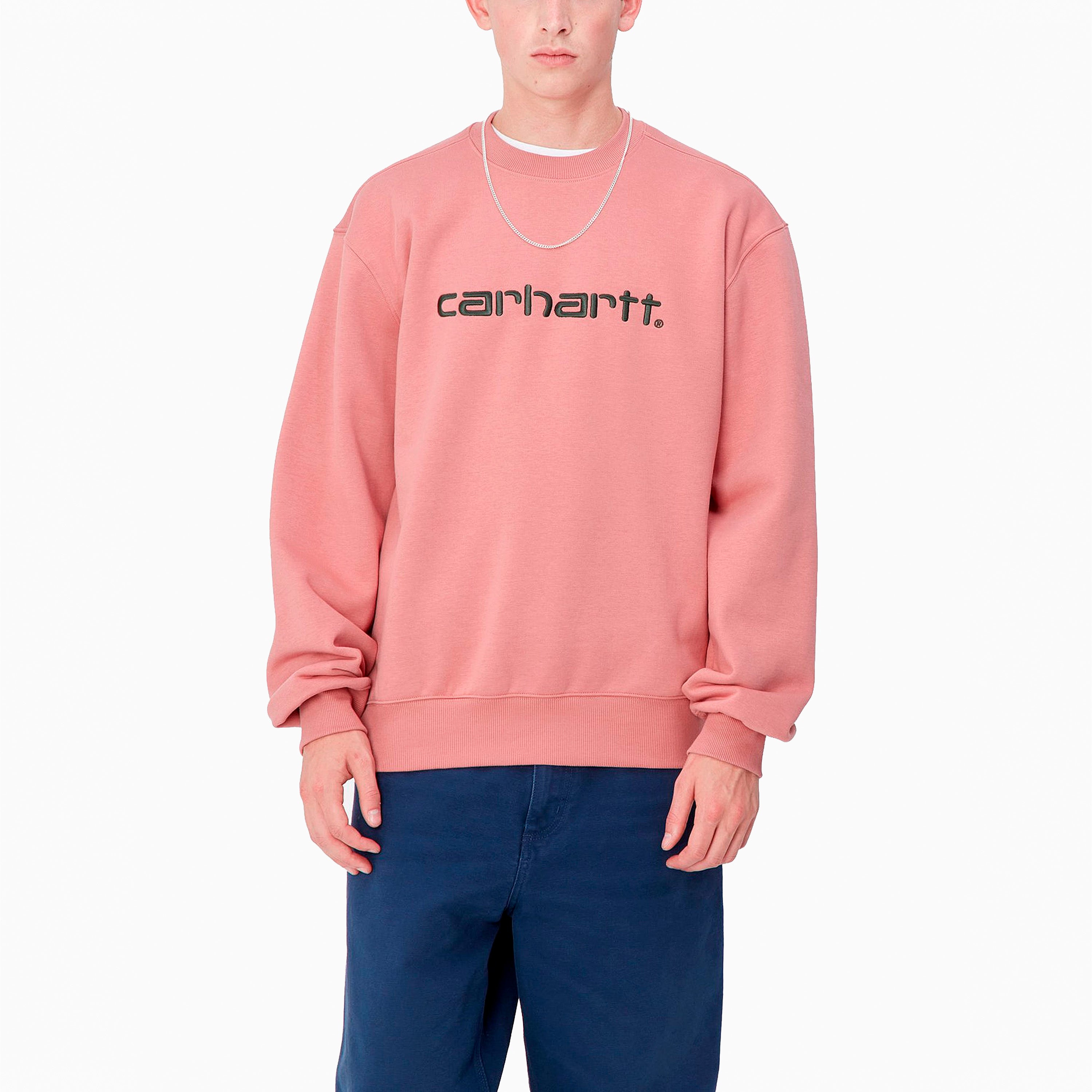 CARHARTT WIP SWEAT DUSTY ROSE & SYCAMORE - I030546