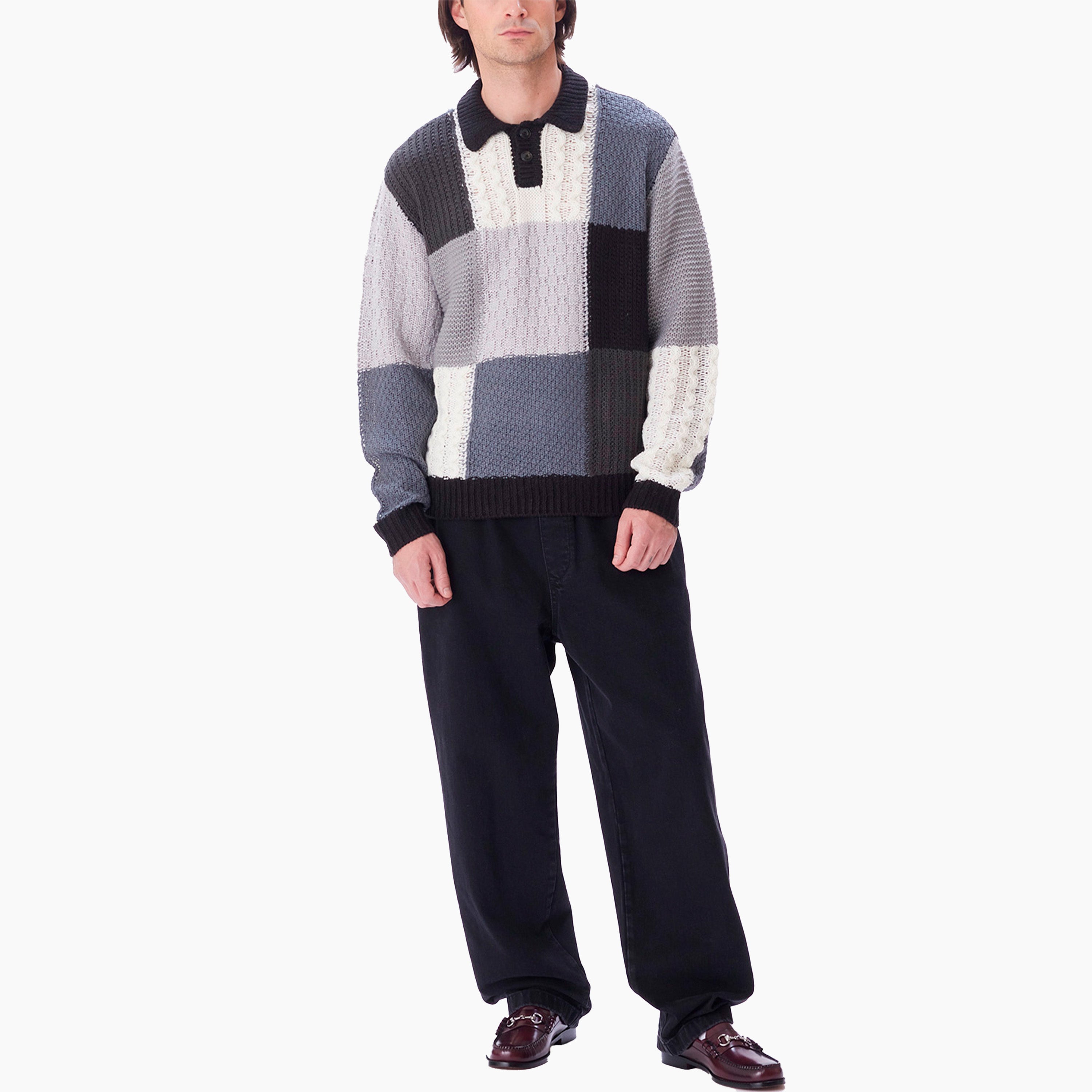 OBEY CLOTHING OLIVER PATCHWORK NERO MULTICOLORE - 151000074