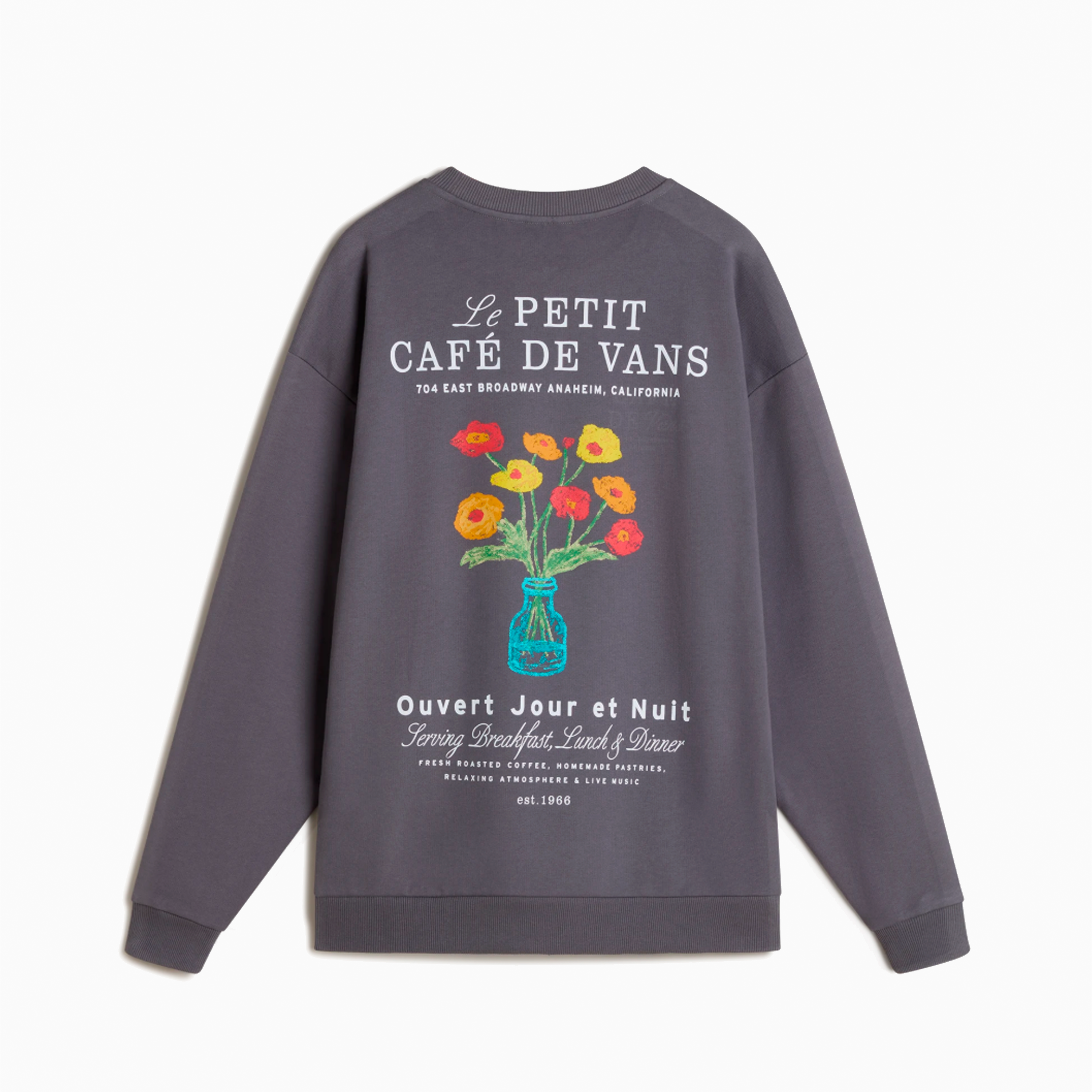 VANS CAFE MOUNTAIN CREW GRAY - VN000RCB1O7