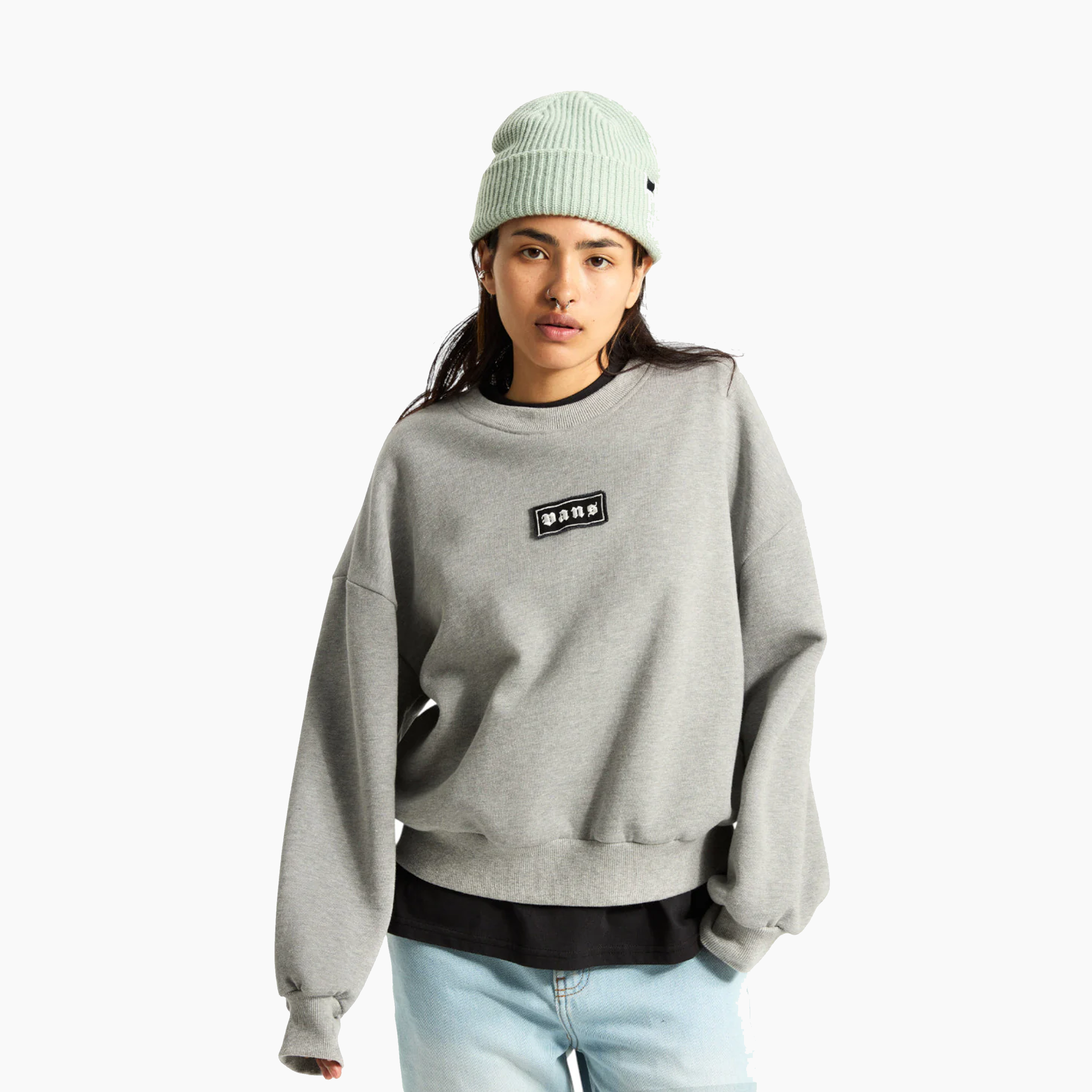 VANS UPWORM RETRO CREW CIMENTO HEATHER - VN000Q3002F1