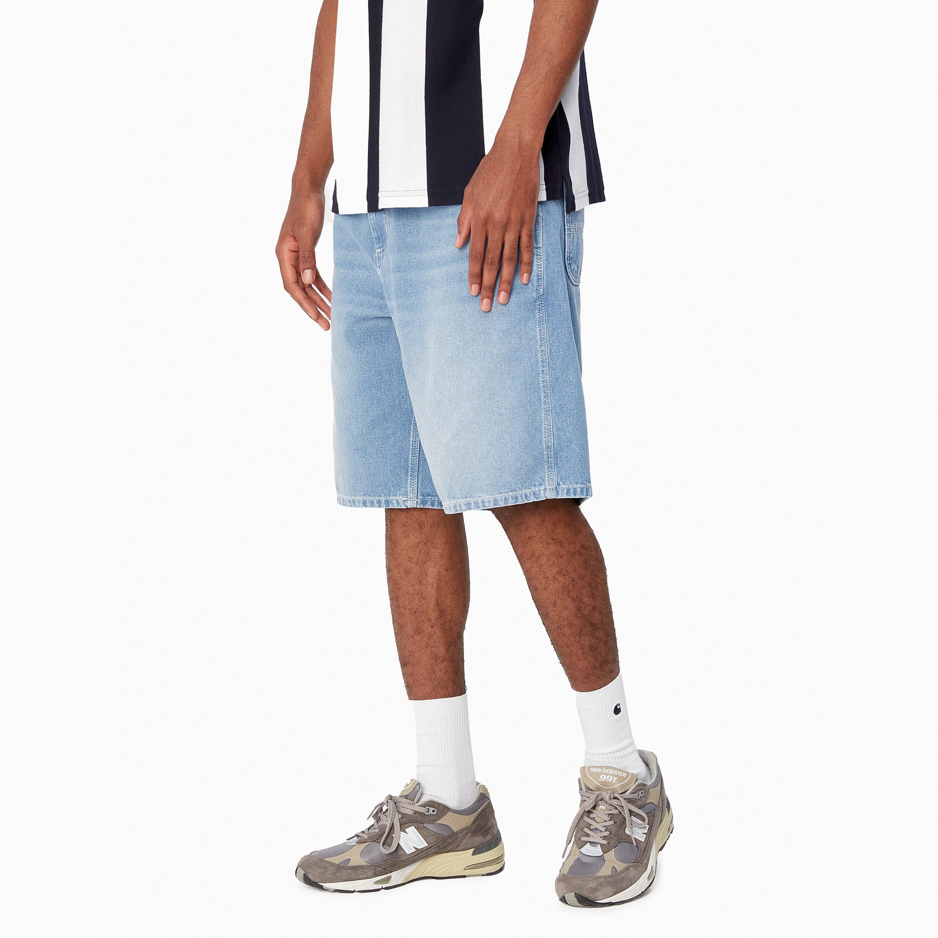 CARHARTT WIP SIMPLE SHORT BLUE & LIGHT TRUE WASHED - I033333