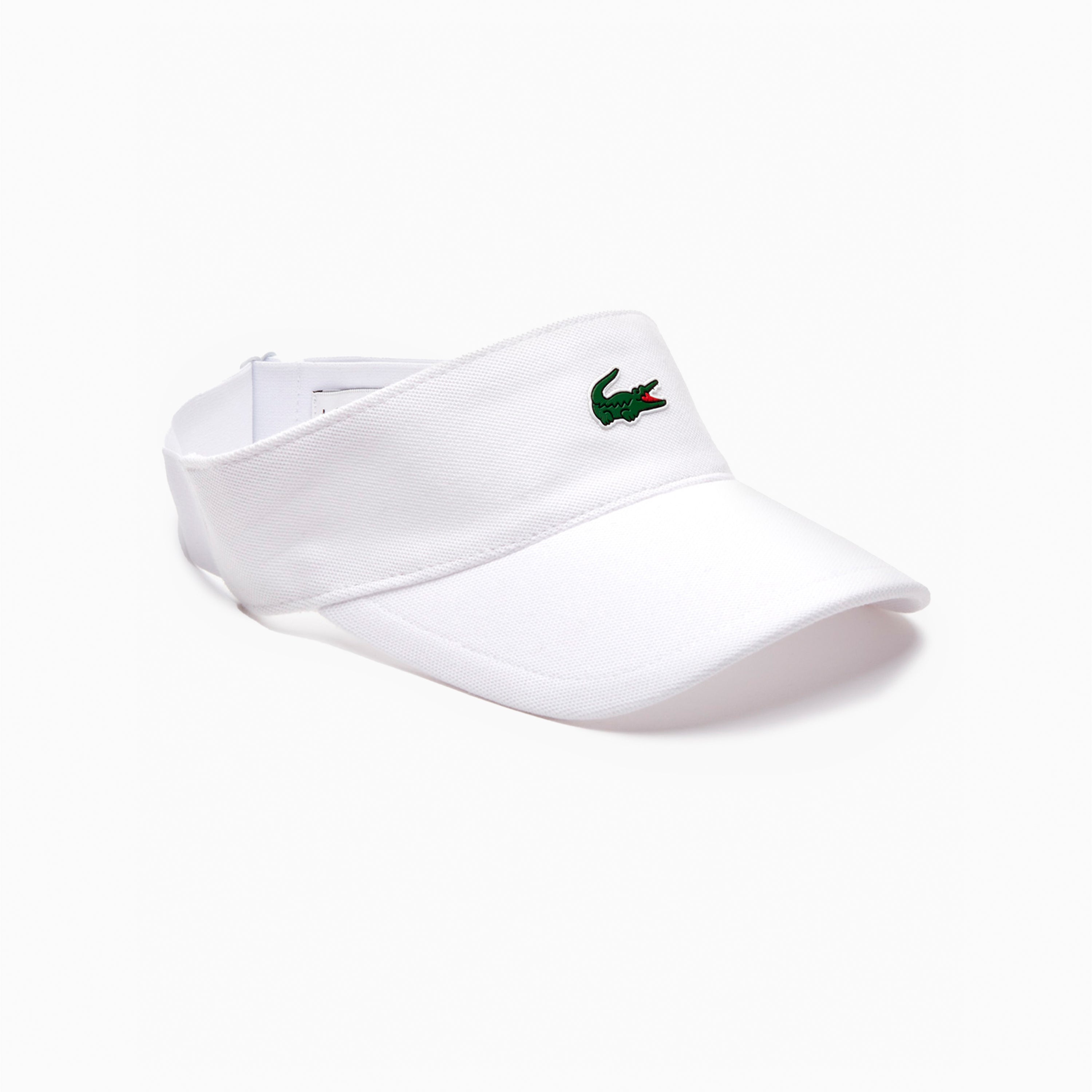 LACOSTE SPORT TENNIS VISOR IN PLAIN PIQUÉ WHITE - RK3592