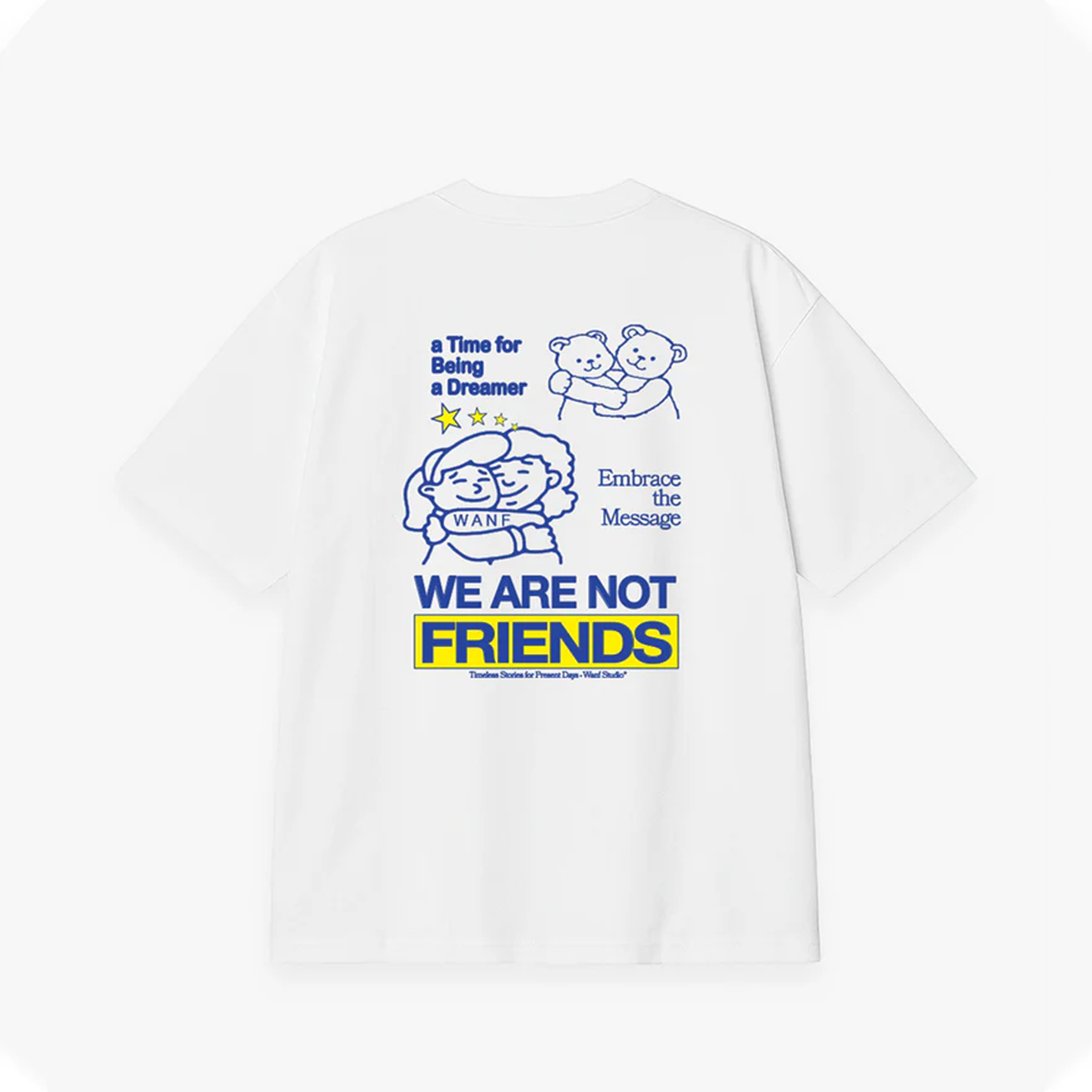 WANF EMBRACE FRIENDS BOXY TEE WHITE