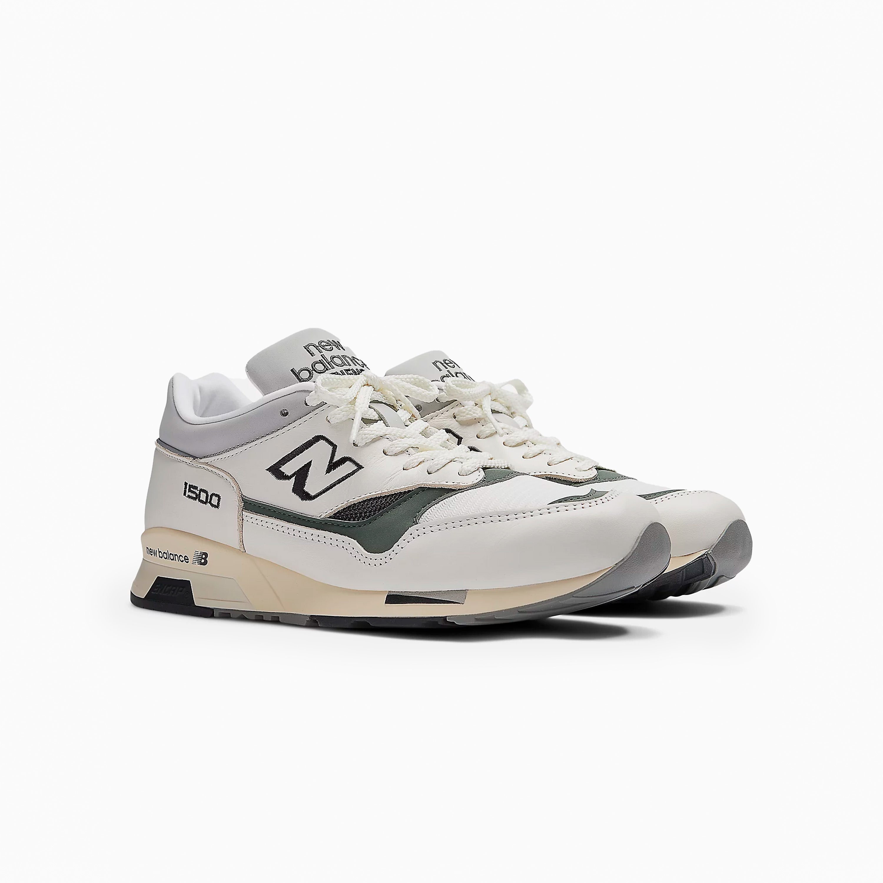 NEW BALANCE 1500 MADE IN UK ANTIQUE WHITE & CILANTRO AND BLACK - U1500WHG