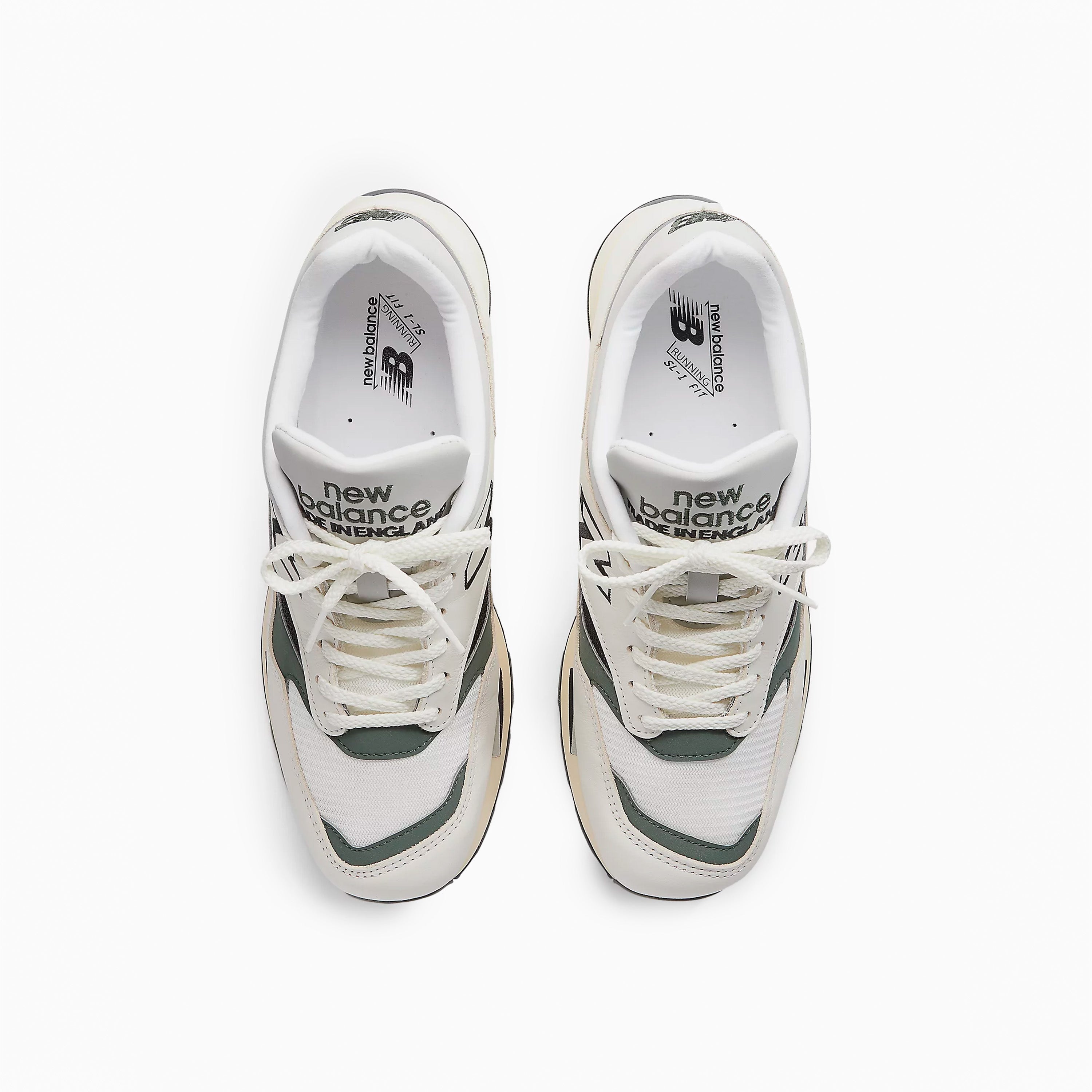 NEW BALANCE 1500 MADE IN UK ANTIQUE WHITE & CILANTRO AND BLACK - U1500WHG