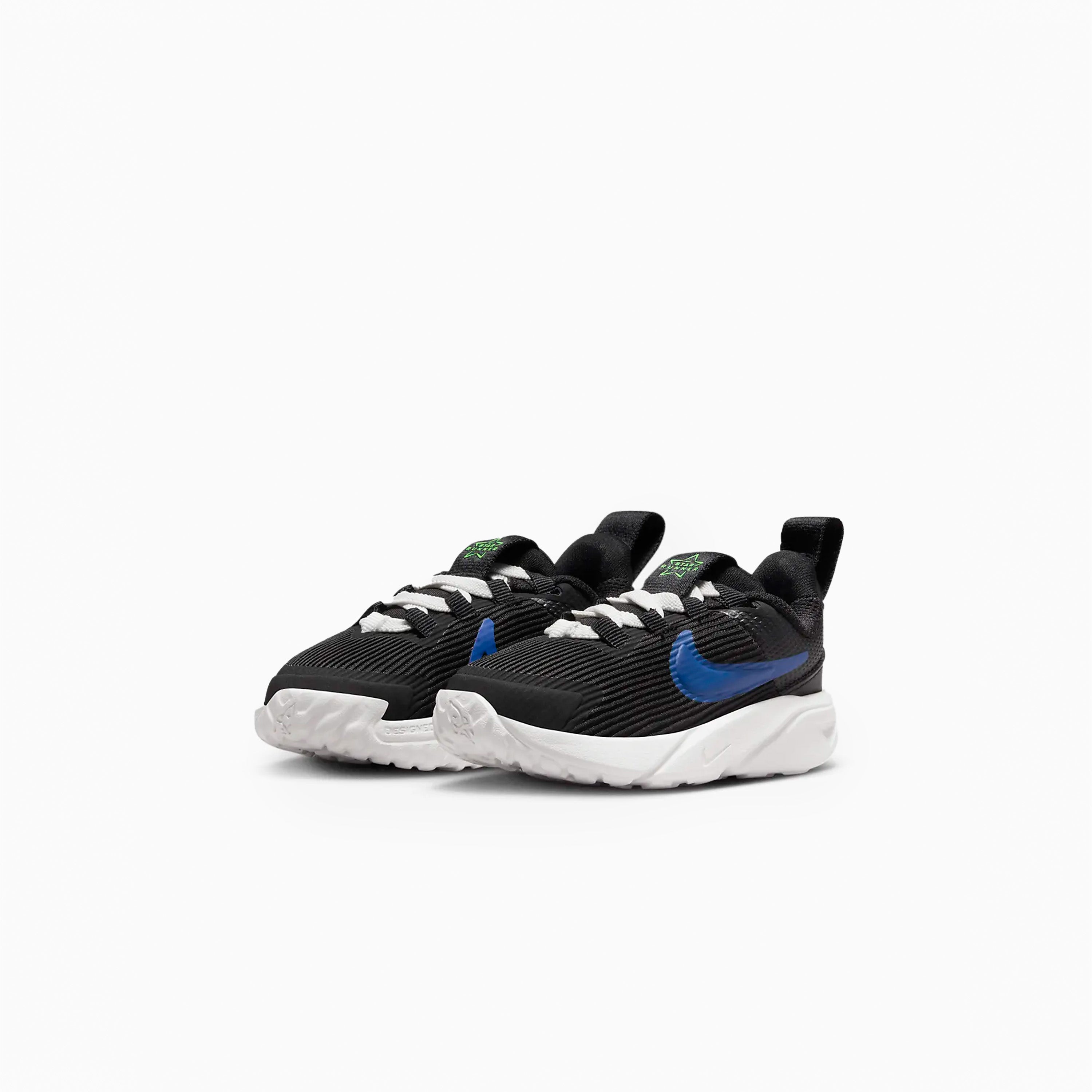 NIKE STAR RUNNER 4 HYPER ROYAL & BLACK AND WHITE - DX7616