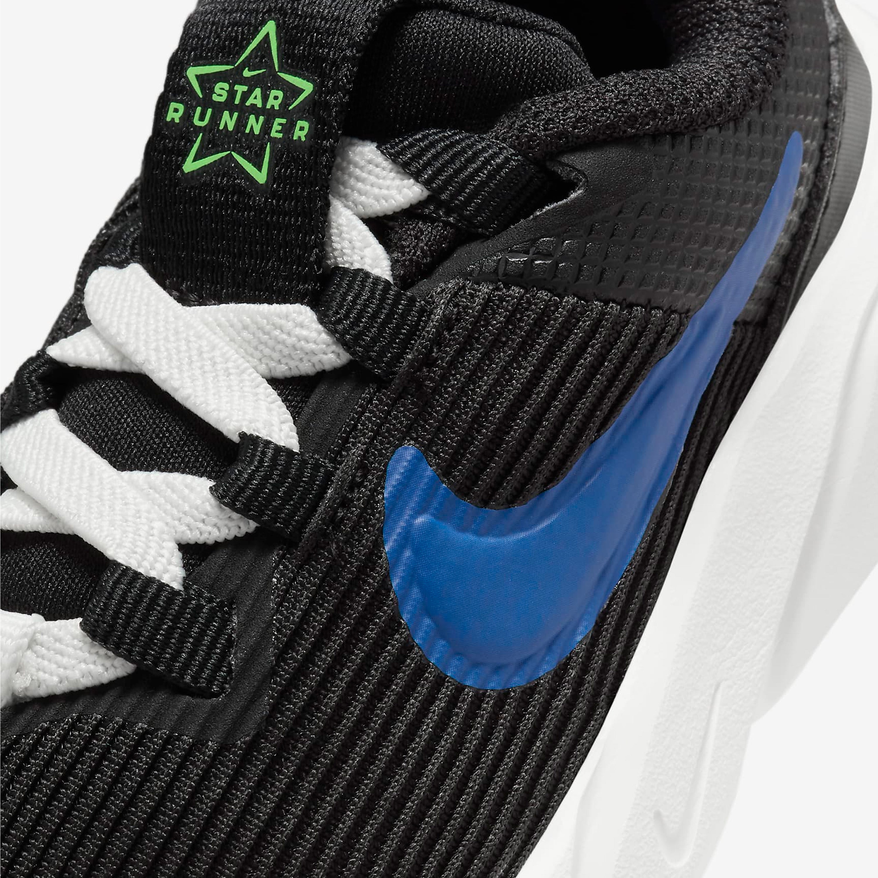 NIKE STAR RUNNER 4 HYPER ROYAL & BLACK AND WHITE - DX7616