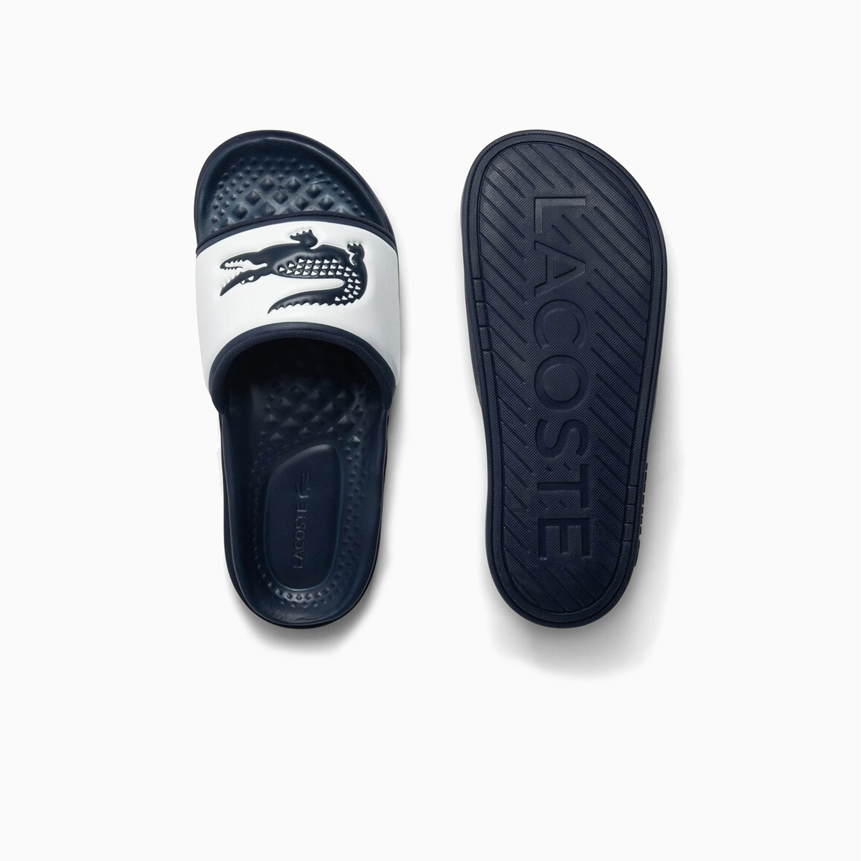 LACOSTE SLIDE DUAL NAVY & WHITE PARA HOMENS 49CMA0034-092