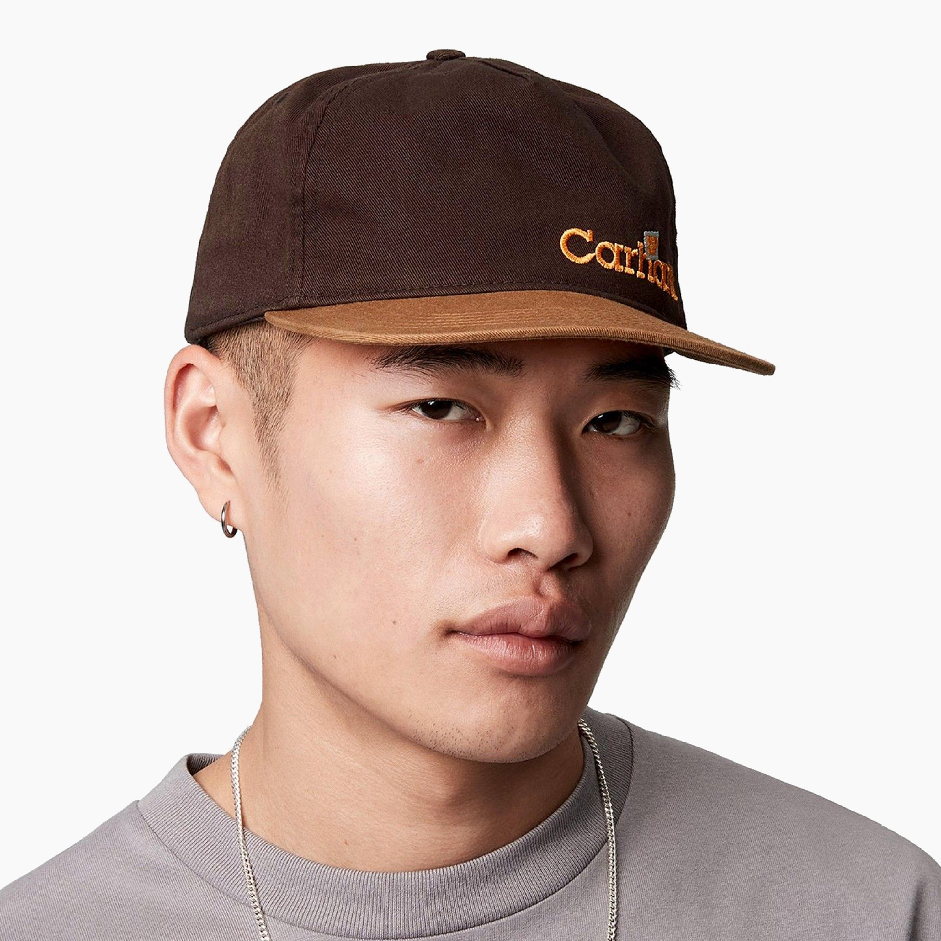 CARHARTT WIP LABEL SCRIPT COACH CAP BROWN I034361-51