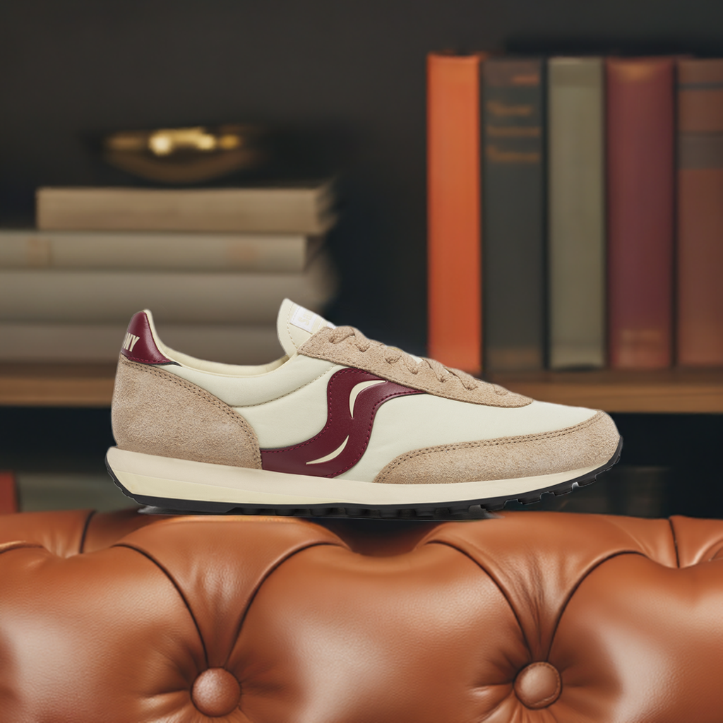 SAUCONY TRAINER 80 BEIGE BURGUNDY S70883-2