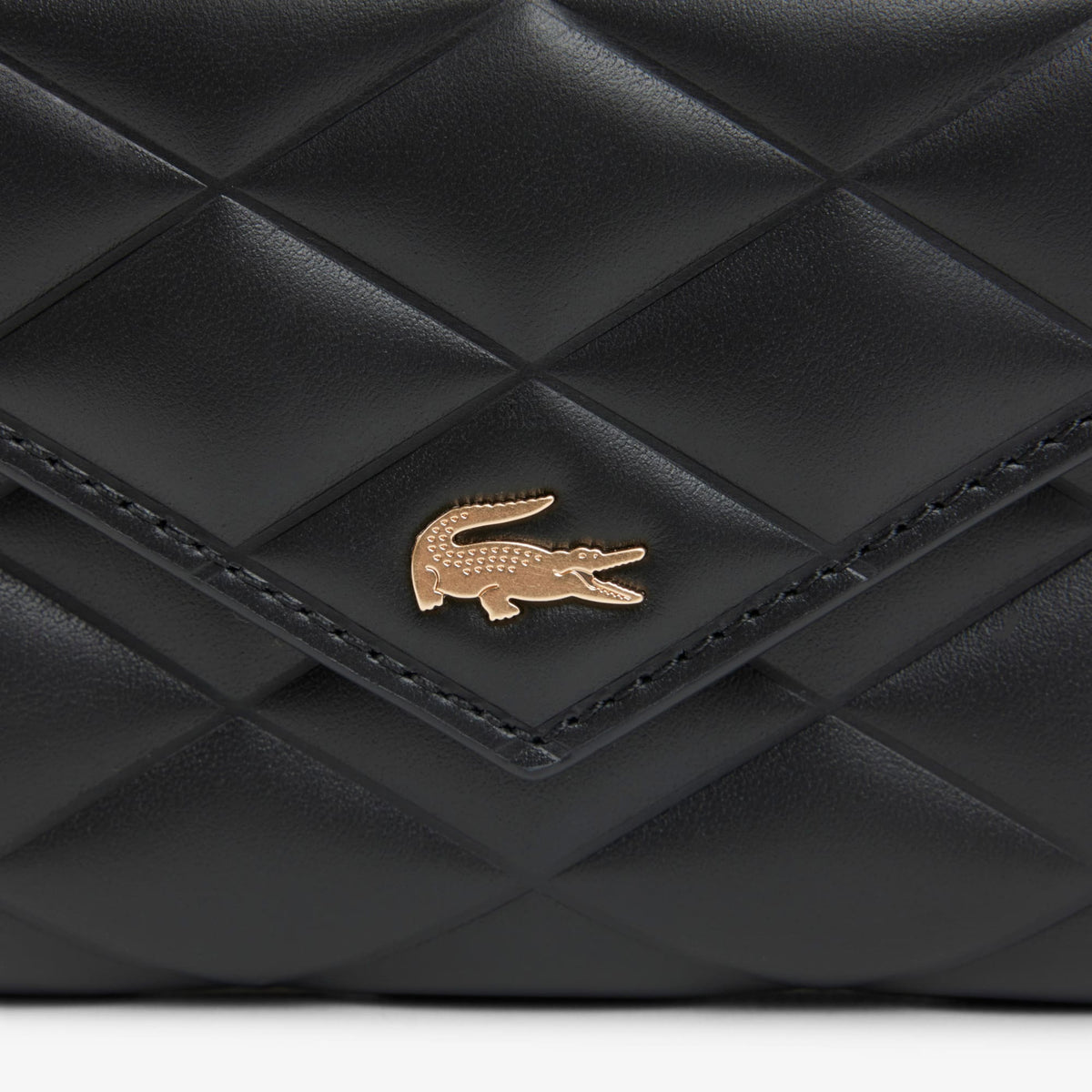 LACOSTE CARTERA COMPACTA DE PIEL CROCODELLE NOIR NF5119EE