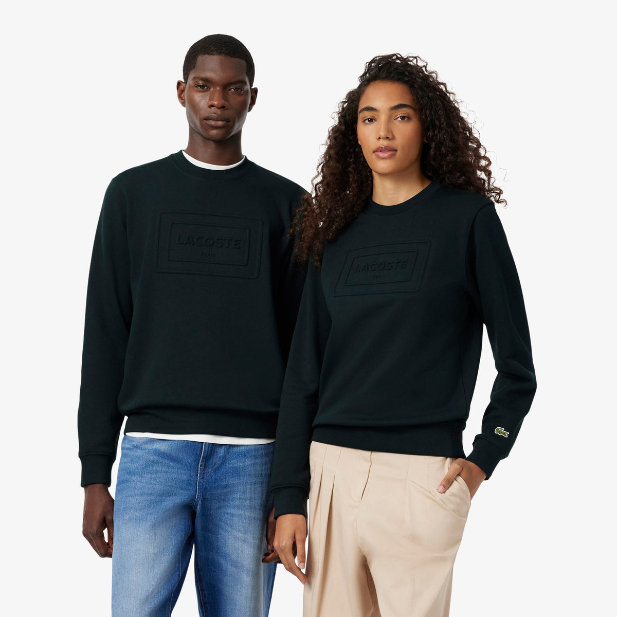 LACOSTE SUDADERA DE FELPA CON ESTAMPADOS EN RELIEVE VARECH FONCE SH0795
