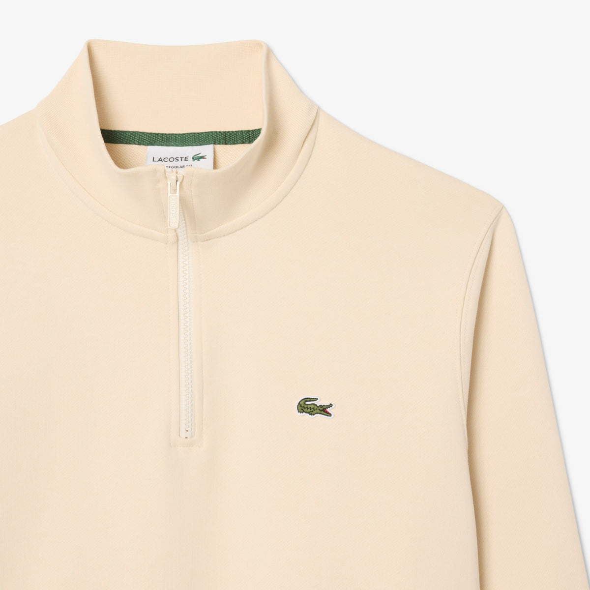LACOSTE SUDADERA DE FELPA CUELLO ALTO CON MEDIA CREMALLERA NATUREL CLAIR SH9774