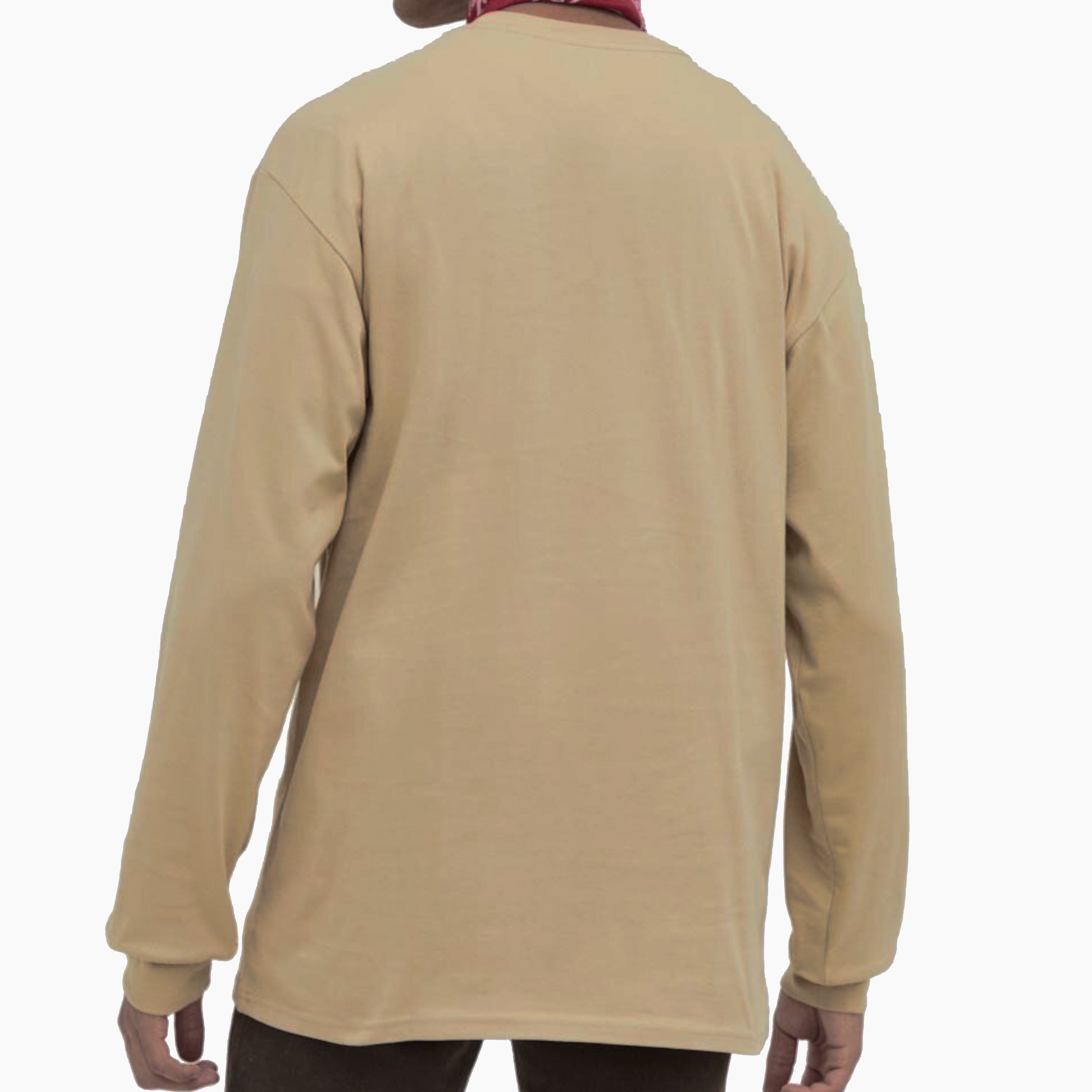 VANS CAMISETA DE MANGA LONGA COM BOLSO TAOS TAUPE CAMEL - VN00001AYUU1