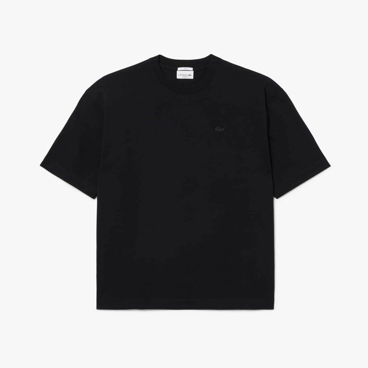 LACOSTE CAMISETA DE PUNTO JERSEY DE ALGODÓN GRUESO CORTE AMPLIO NOIR TH9441